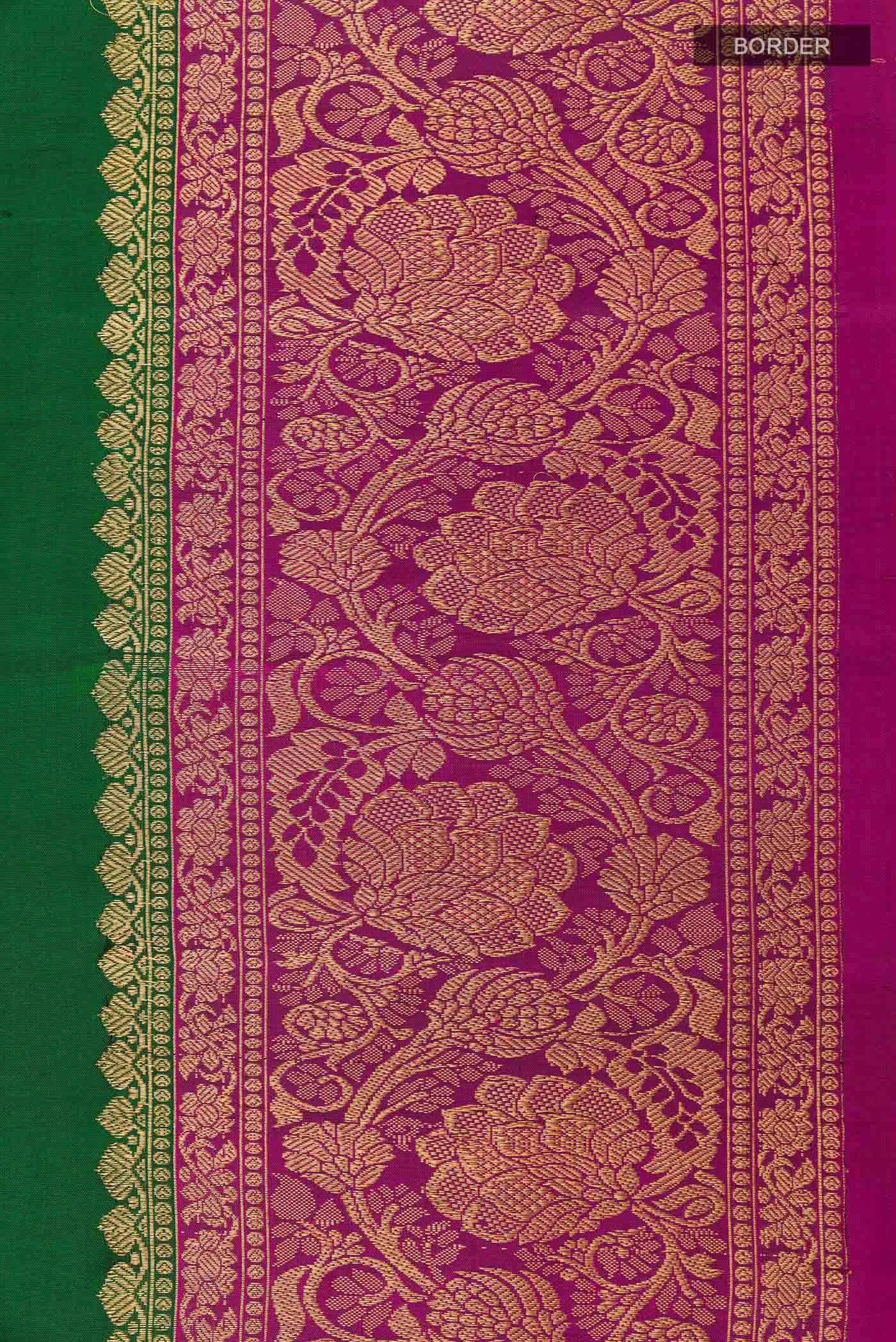 Green Gadwal Silk Saree