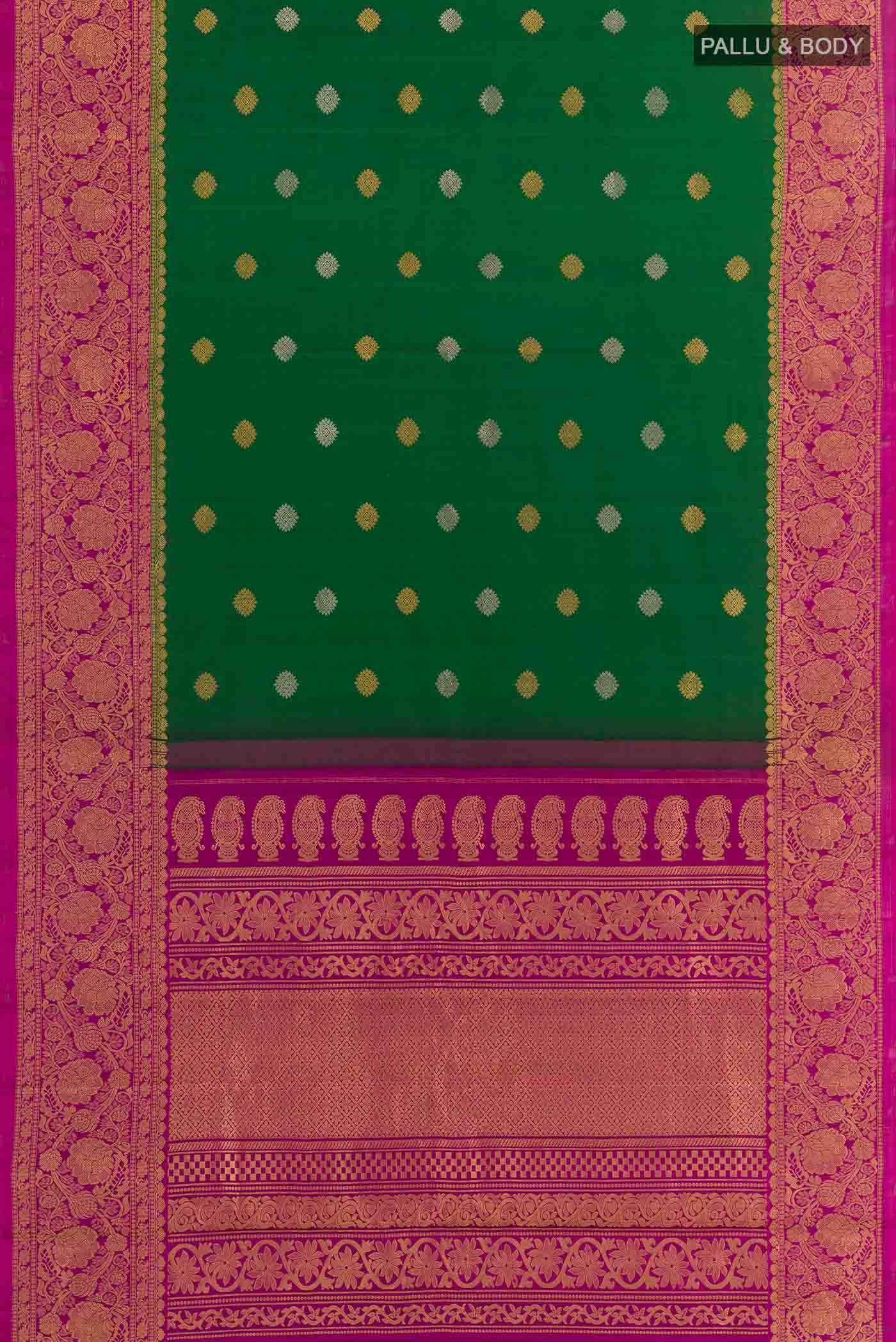 Green Gadwal Silk Saree