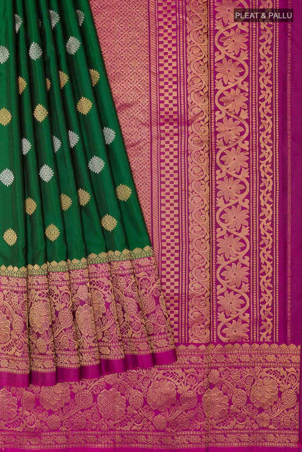Green Gadwal Silk Saree
