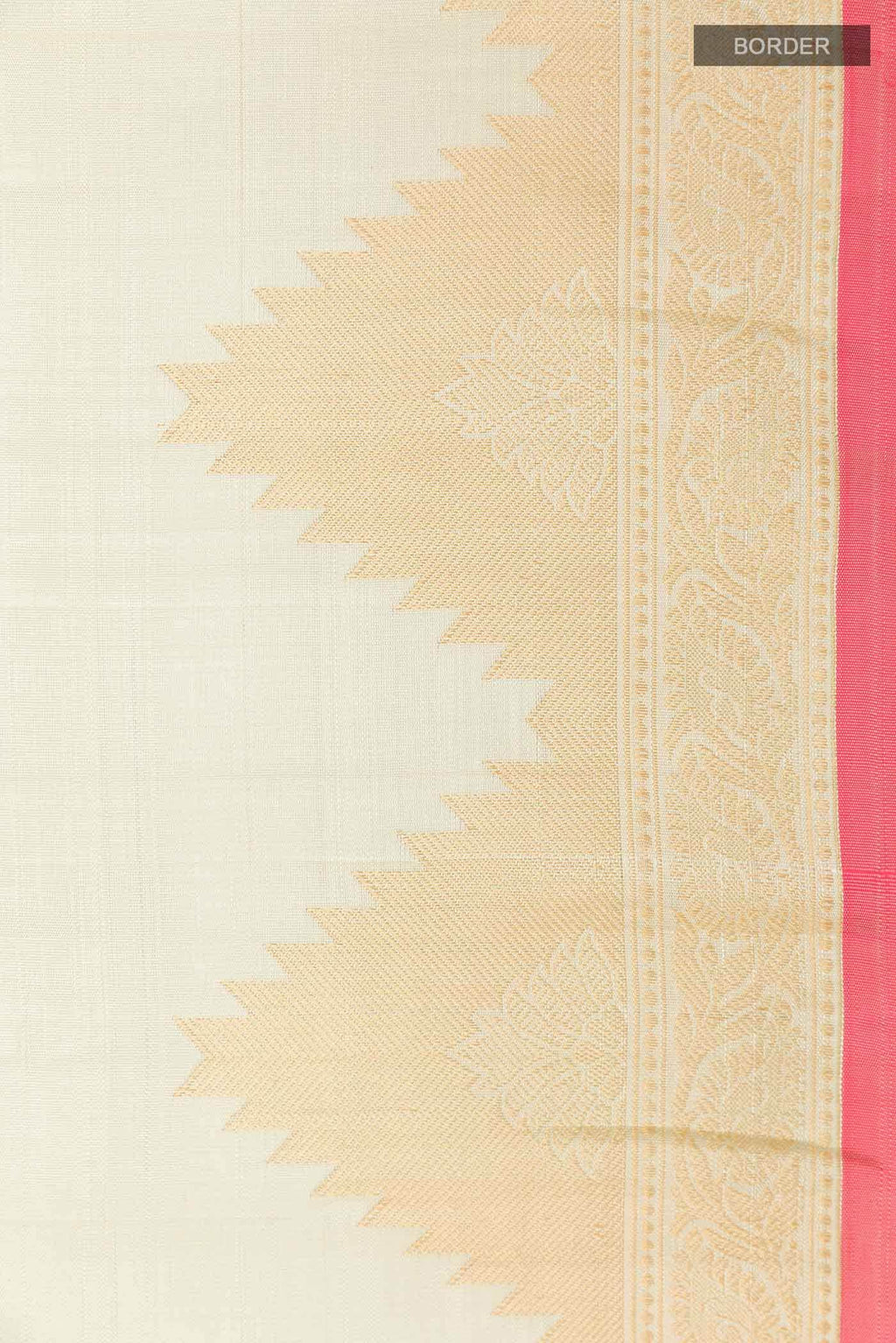 Off White Gadwal Silk Saree
