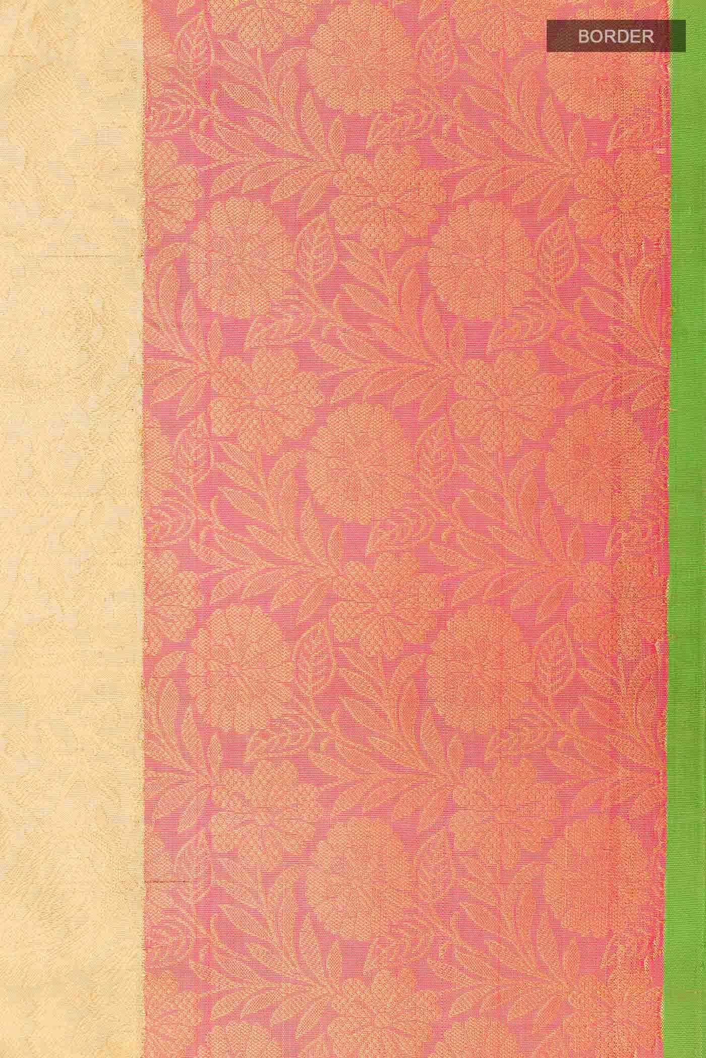 Beige Gadwal Silk Saree