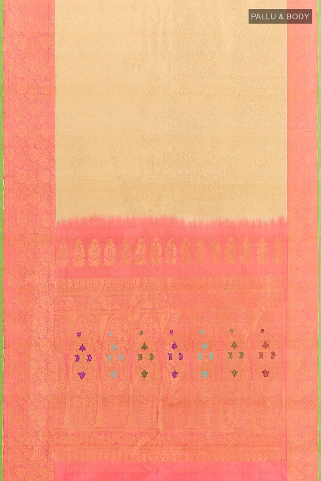 Beige Gadwal Silk Saree