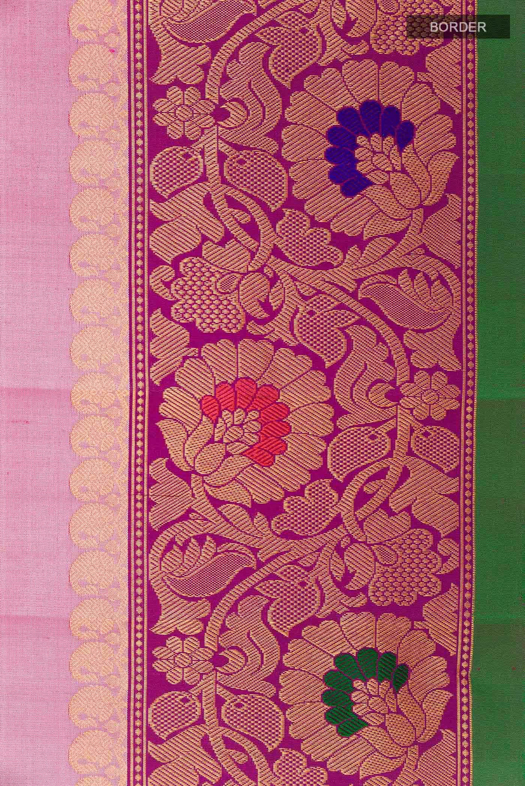 Pink Gadwal Silk Saree
