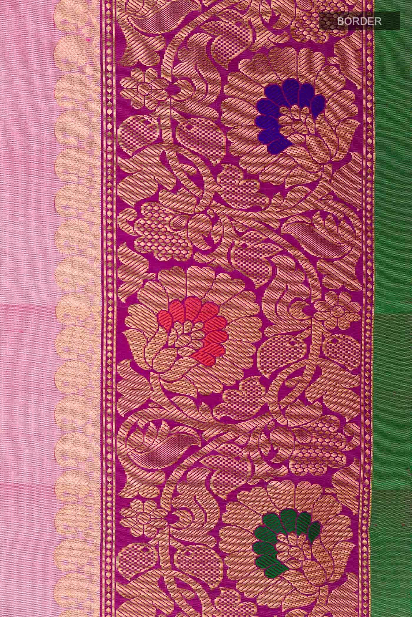 Pink Gadwal Silk Saree