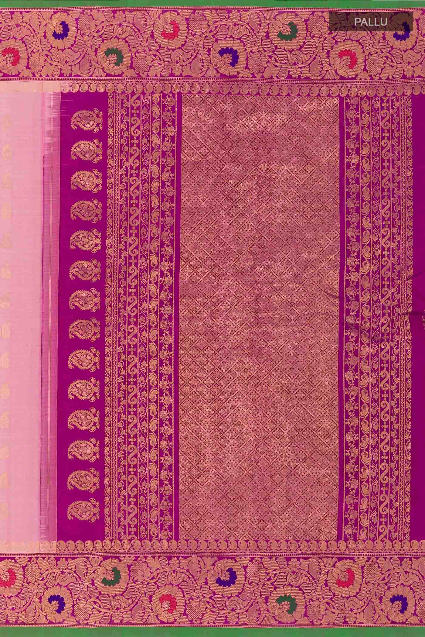 Pink Gadwal Silk Saree