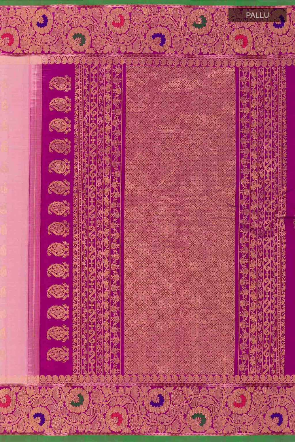 Pink Gadwal Silk Saree