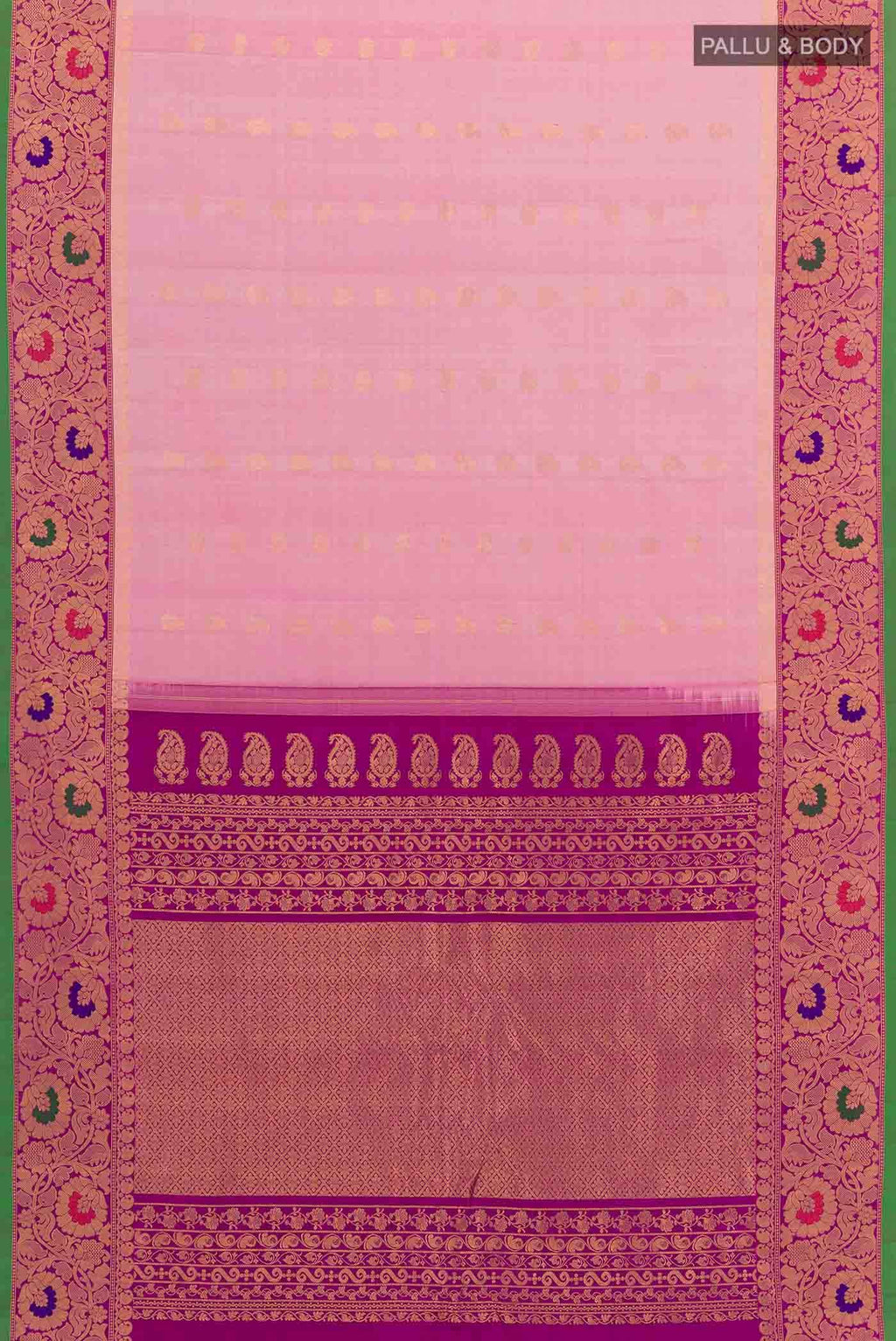Pink Gadwal Silk Saree
