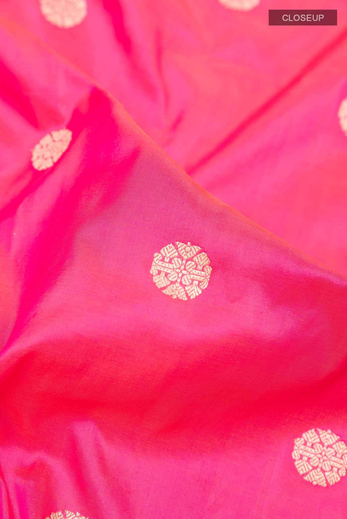 Pink Dual Tone Banarasi Silk Saree