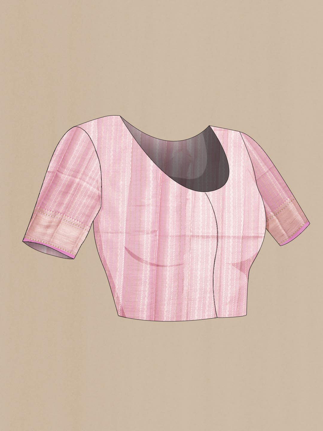 Pink Banarasi Tussar Silk Saree