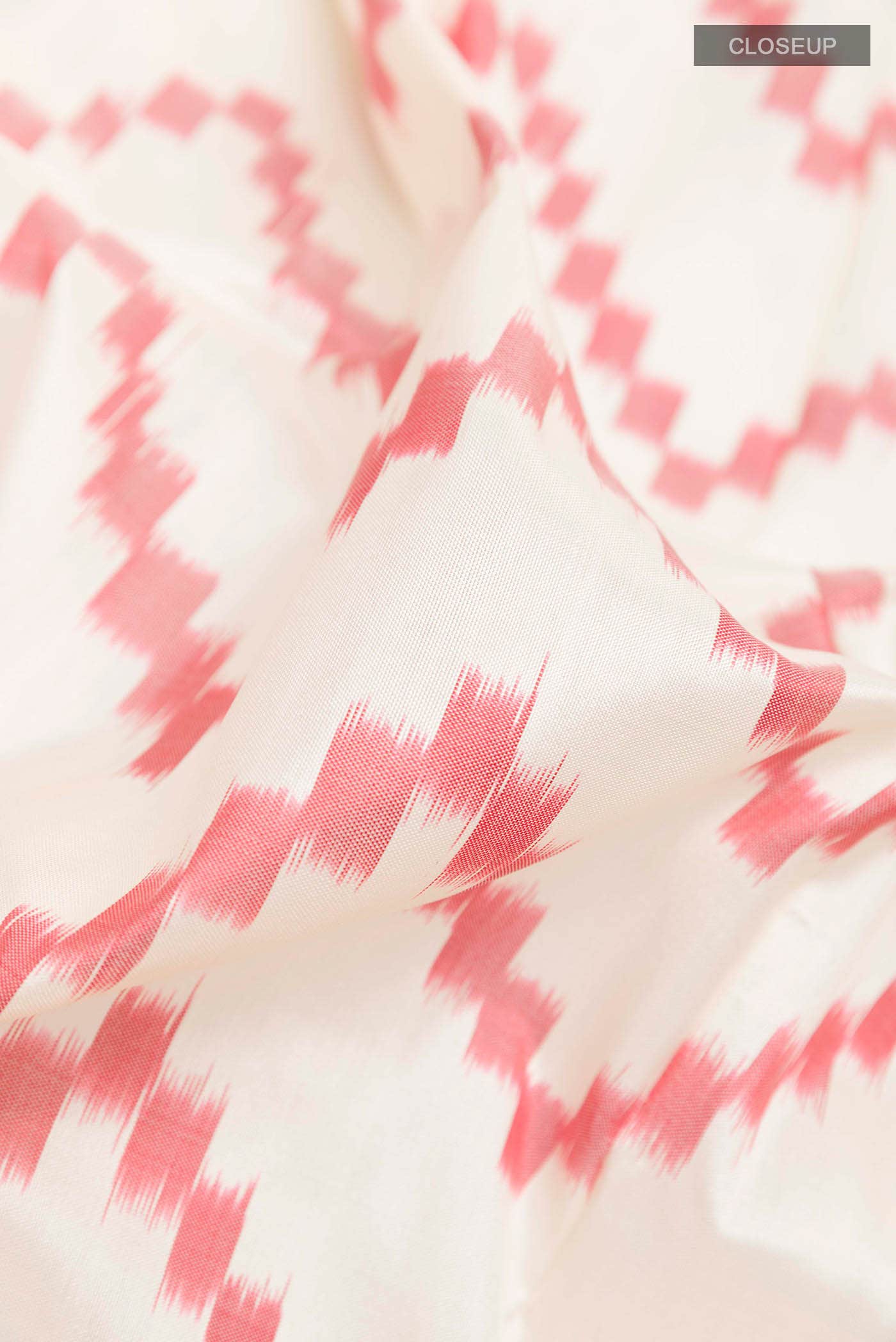 Off White Pochampally Silk Saree