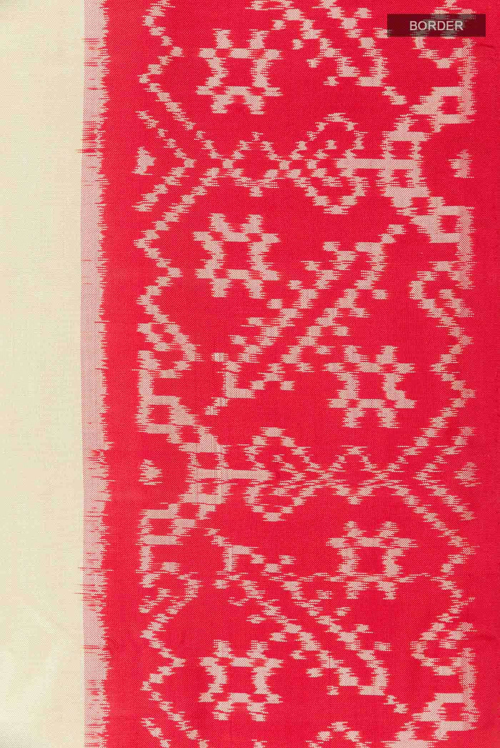 Off White Pochampally Silk Saree