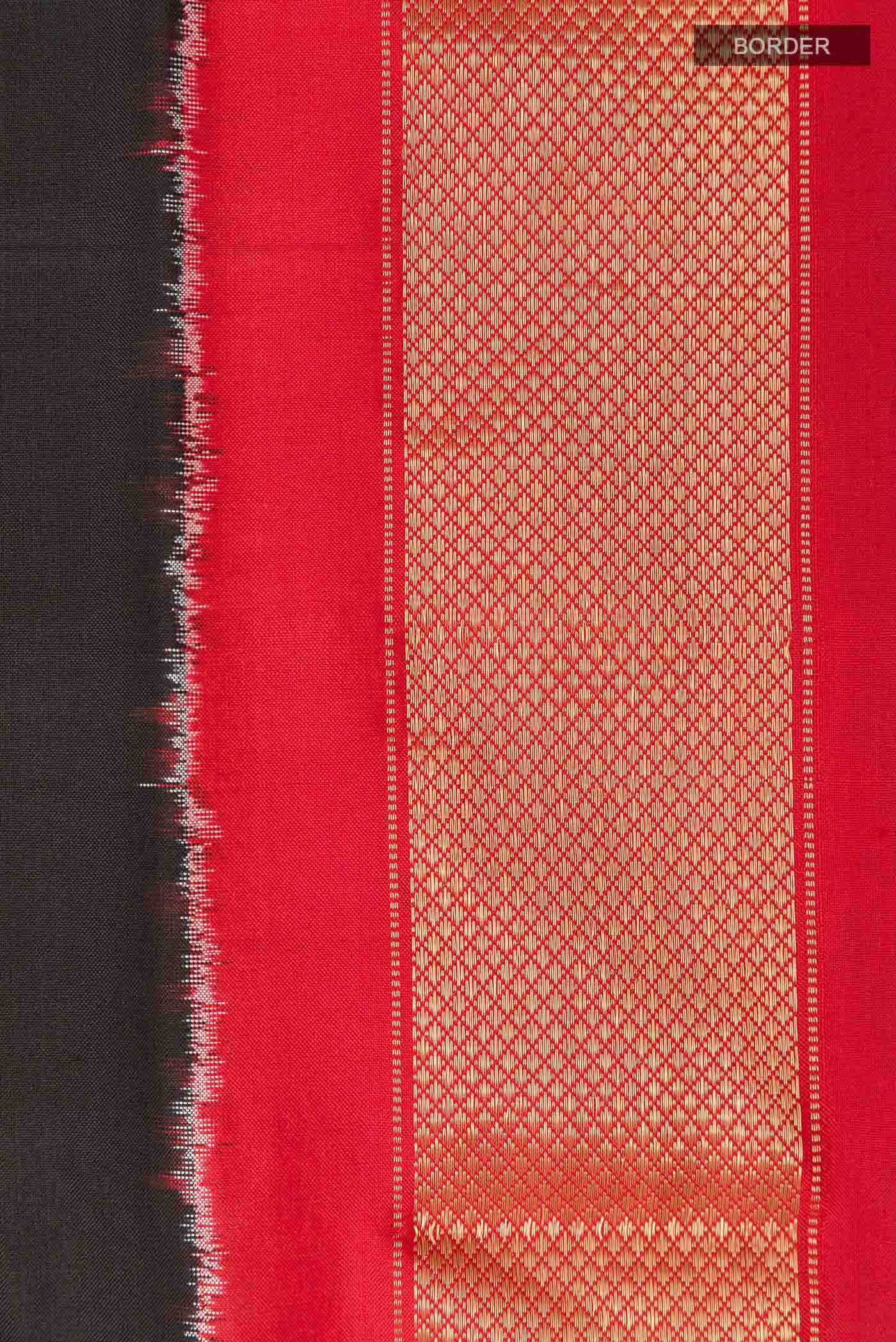 Black Pochampally Silk Saree