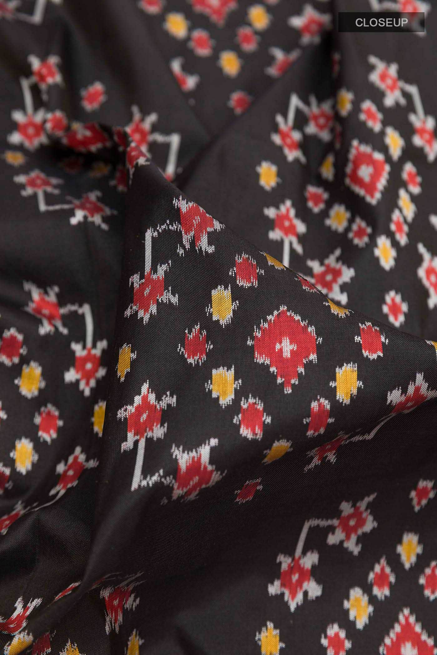 Black Pochampally Silk Saree