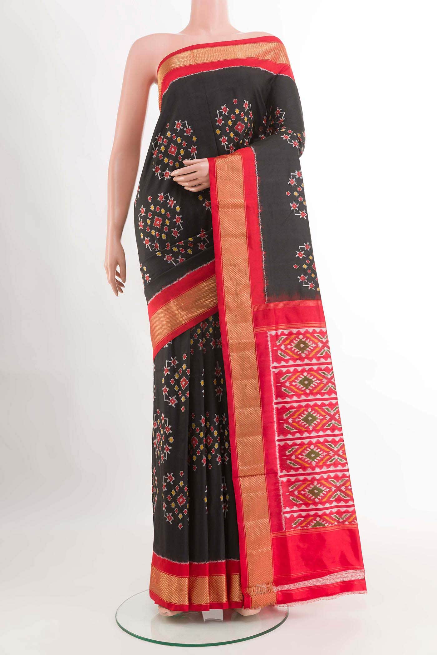 Black Pochampally Silk Saree