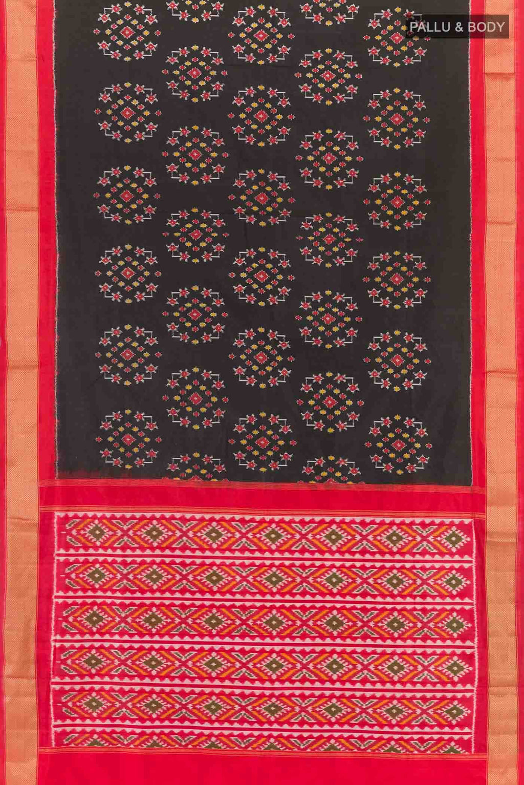 Black Pochampally Silk Saree