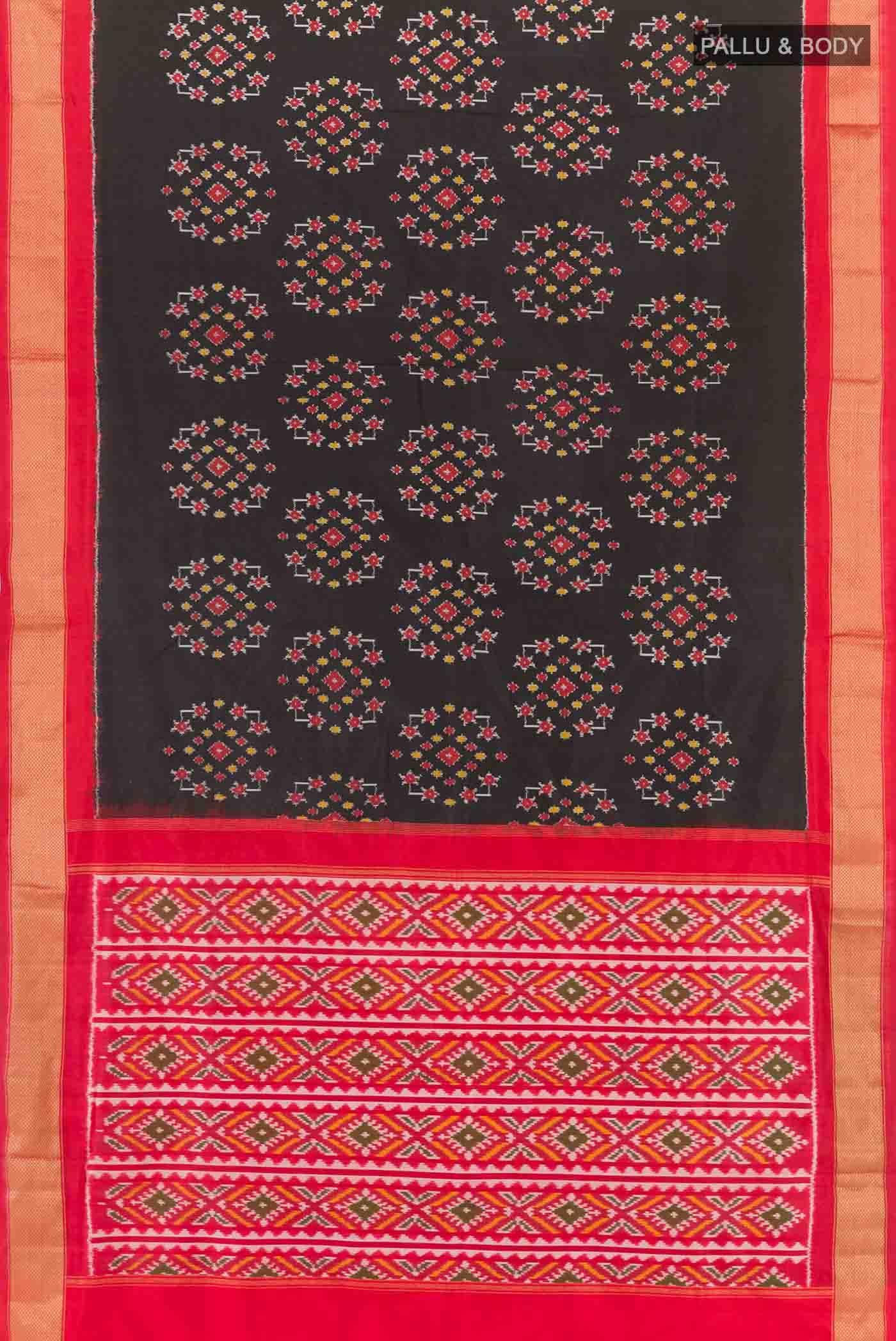 Black Pochampally Silk Saree