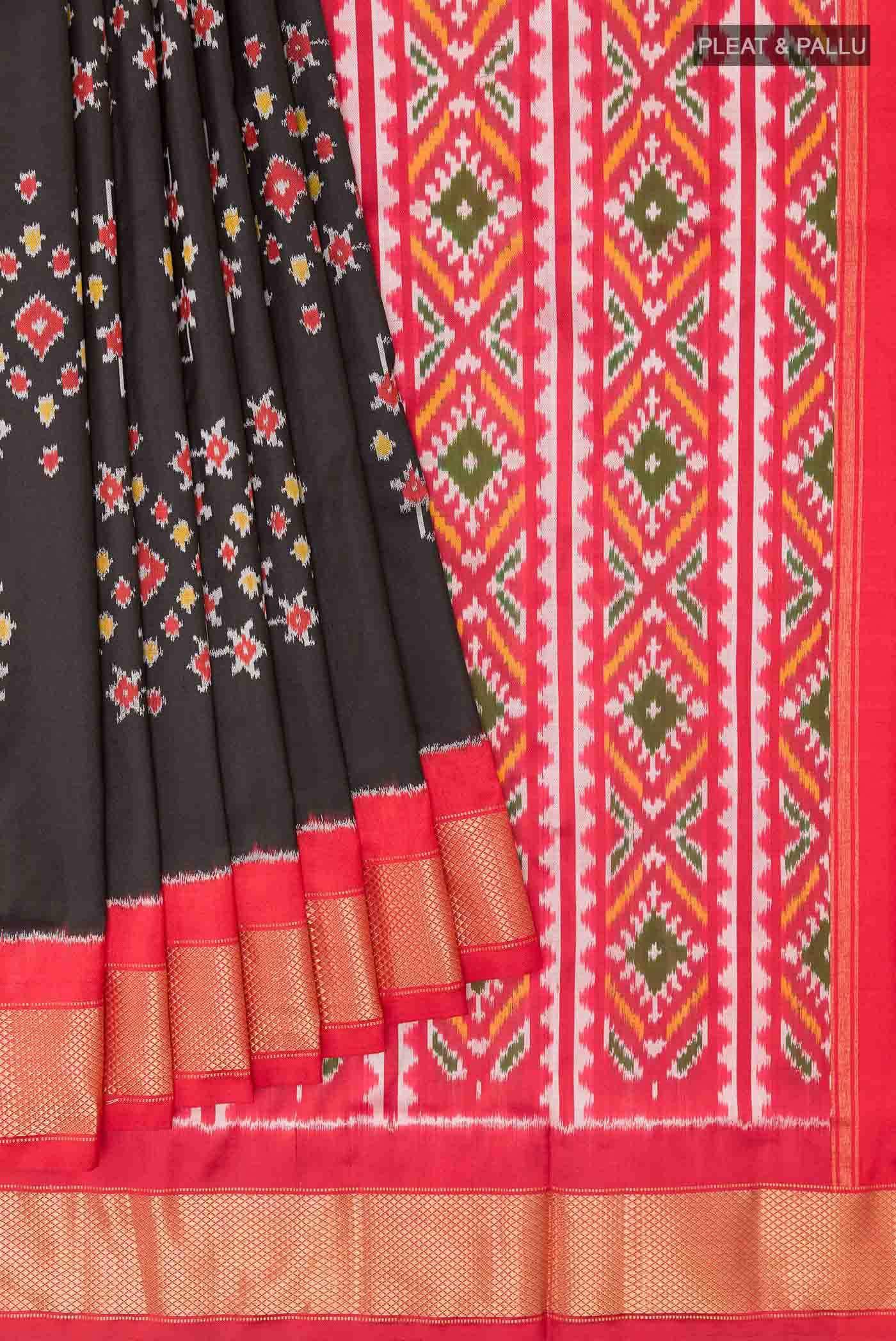 Black Pochampally Silk Saree