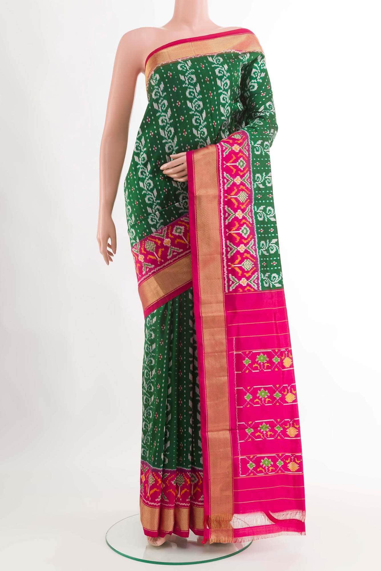 Green Pochampally Silk Saree