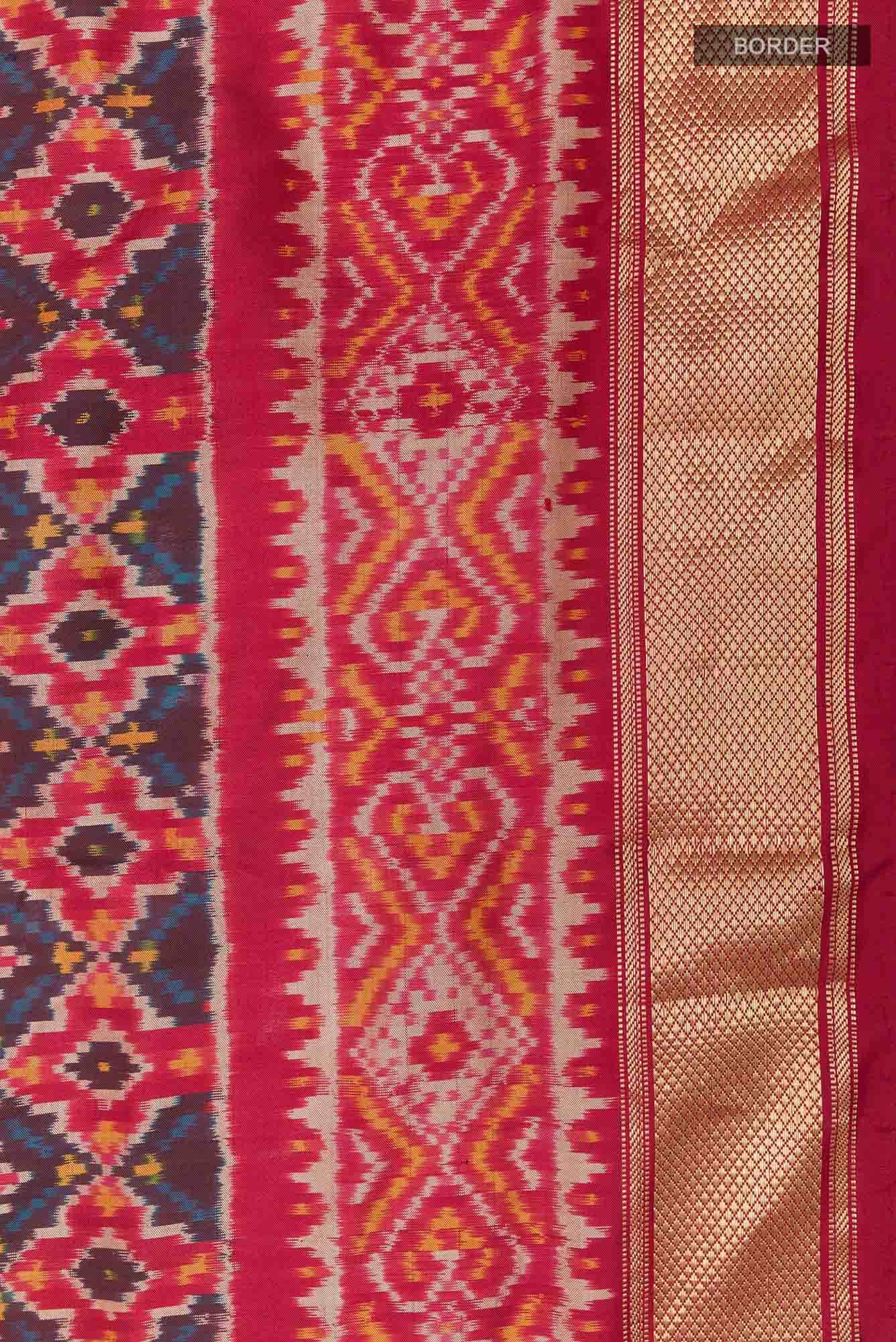 Beige Pochampally Silk Saree