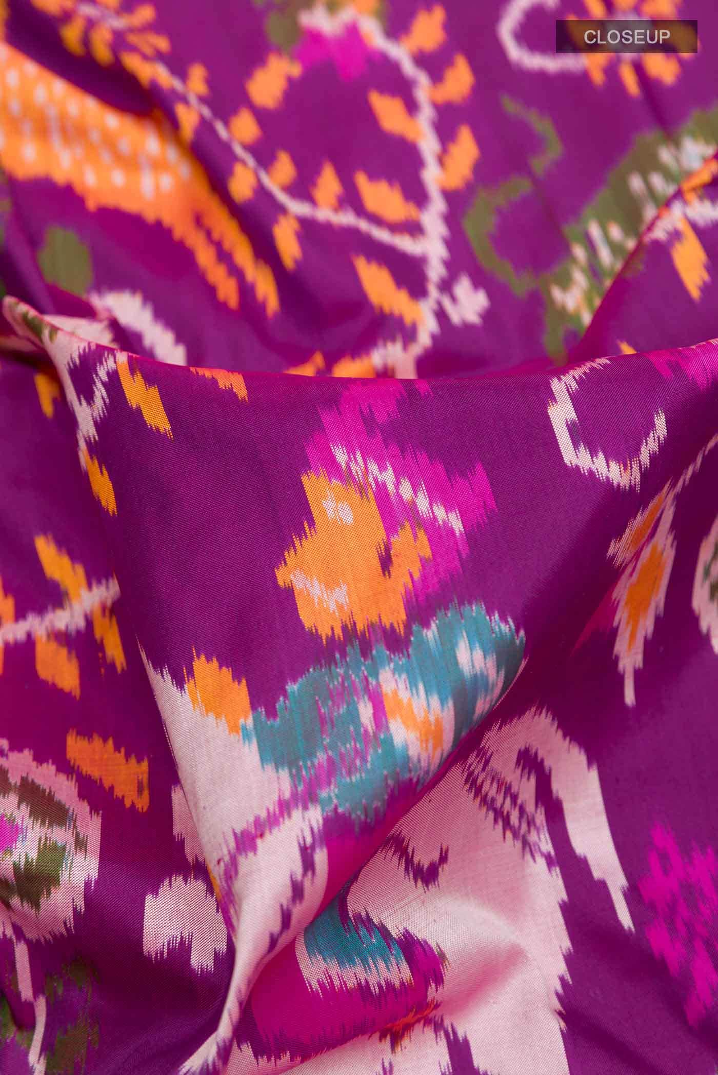 Purple Pochampally Silk Saree