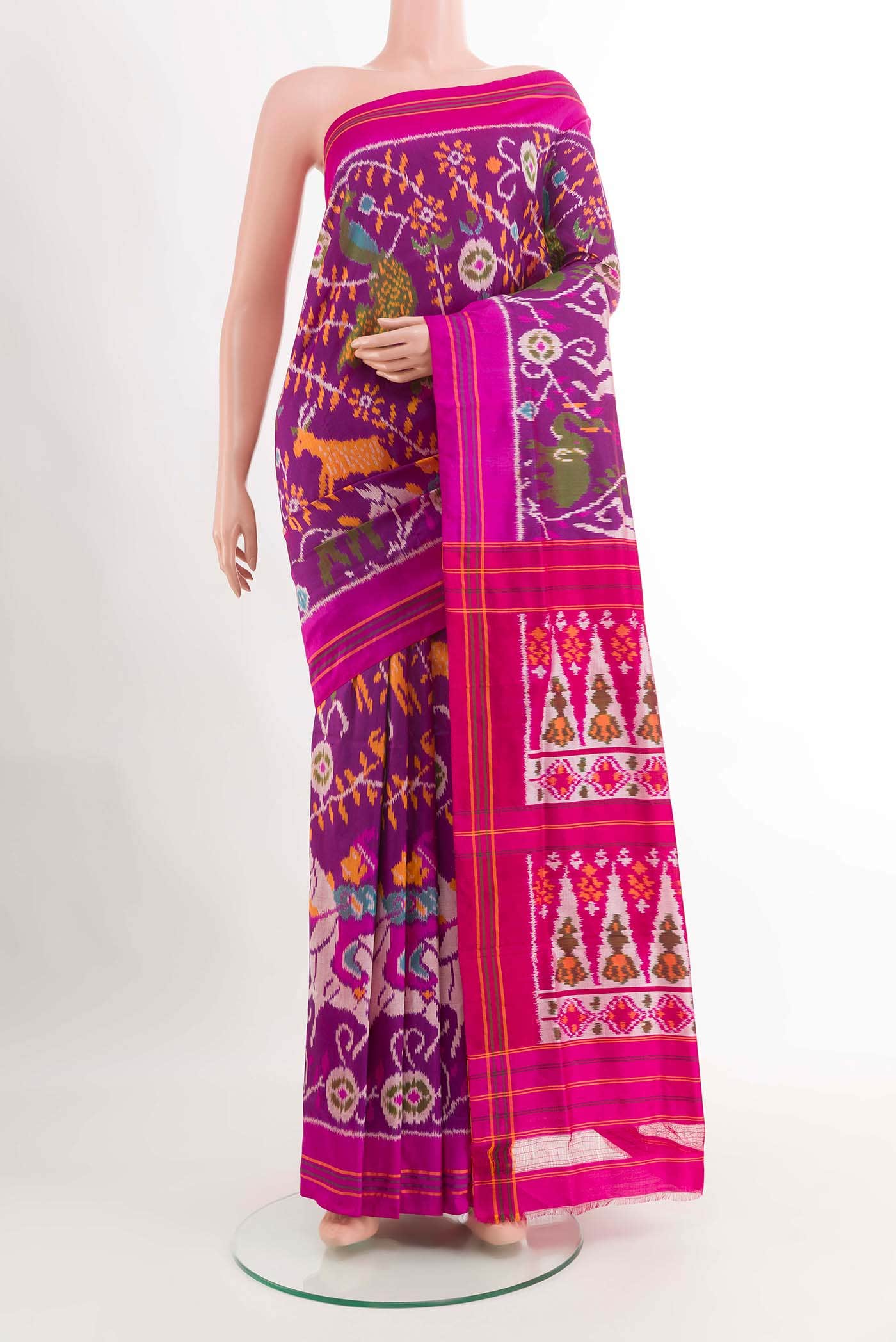 Purple Pochampally Silk Saree