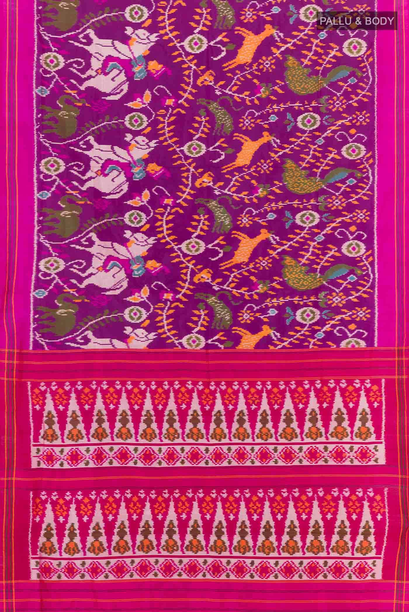Purple Pochampally Silk Saree
