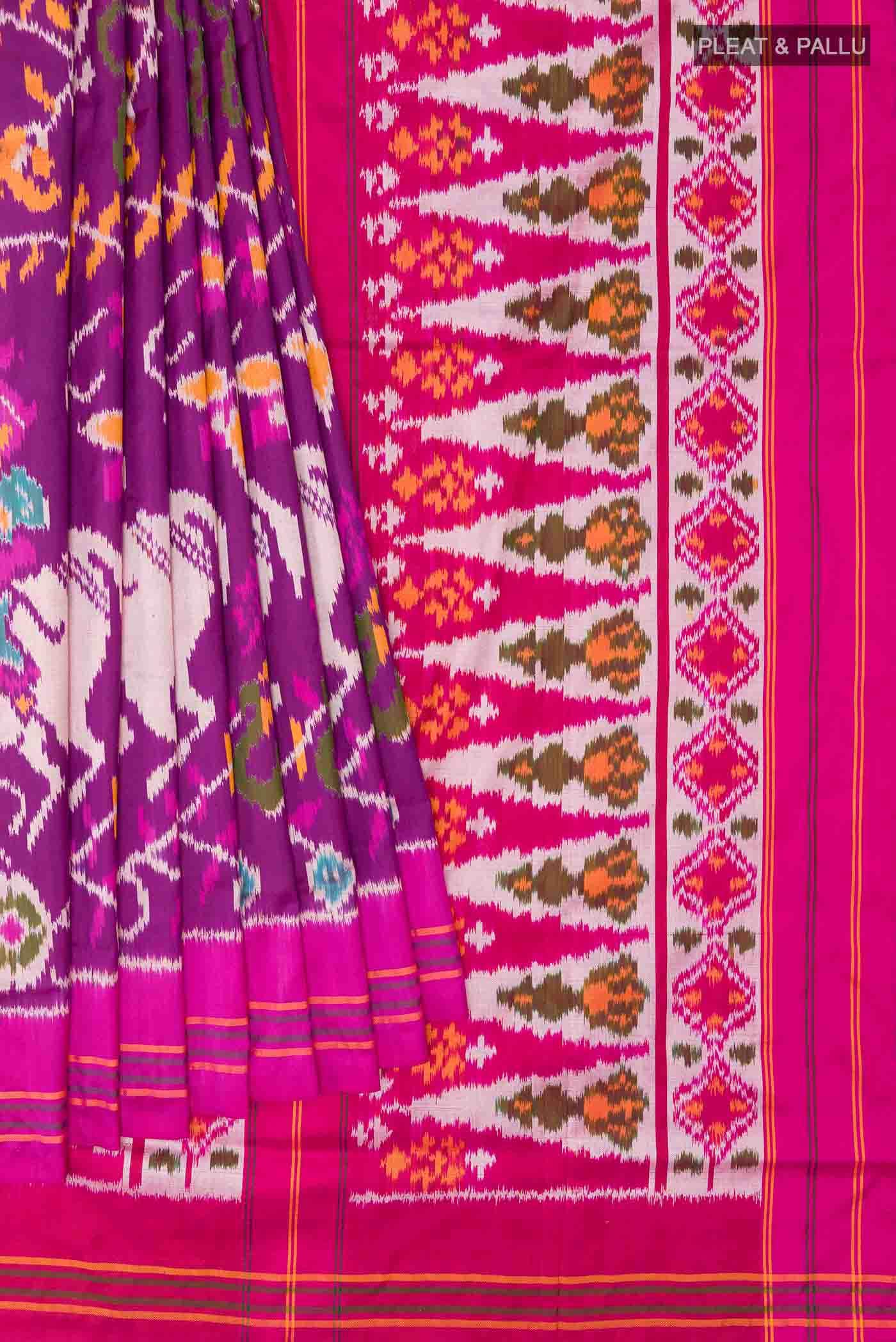 Purple Pochampally Silk Saree