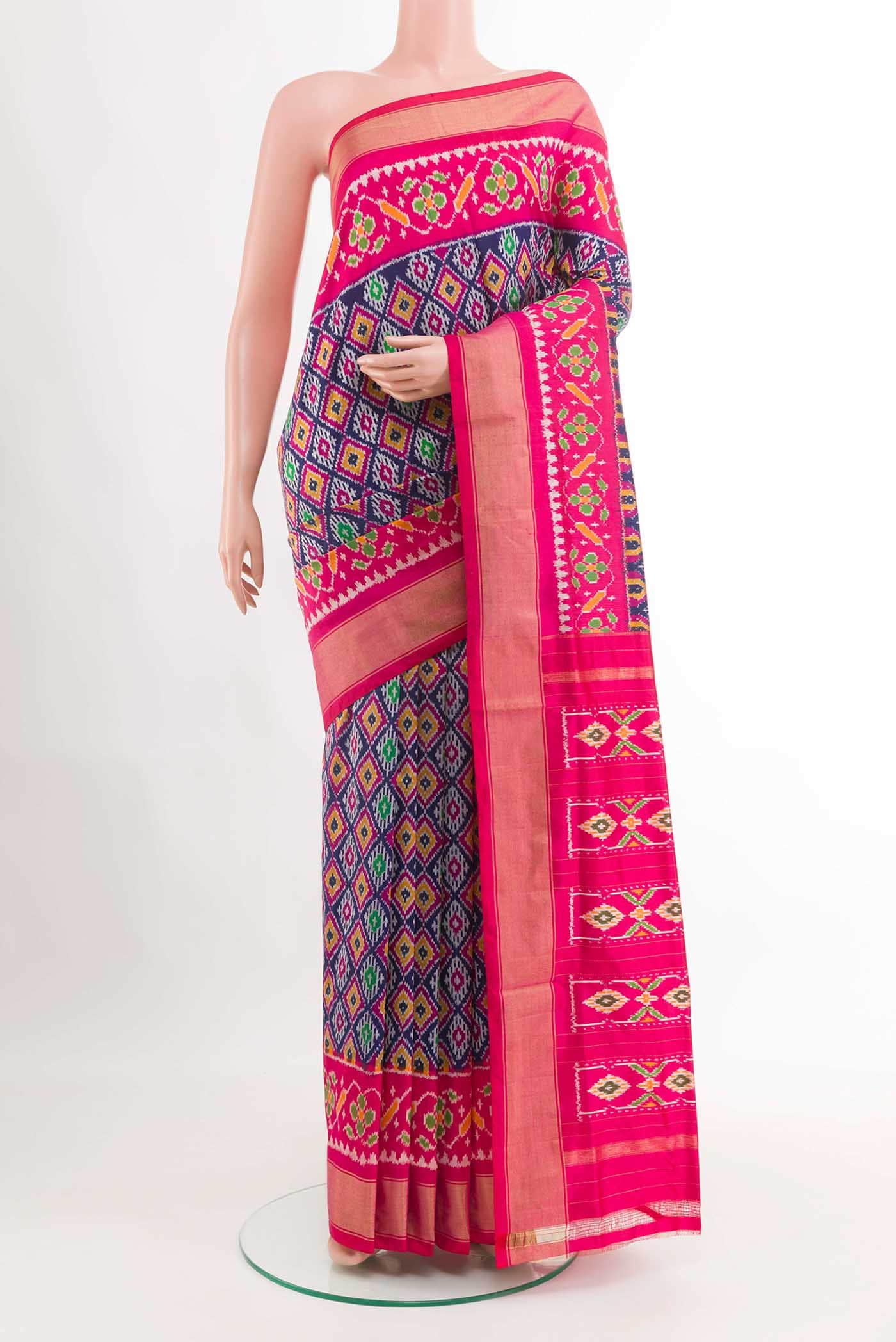 Blue Pochampally Silk Saree
