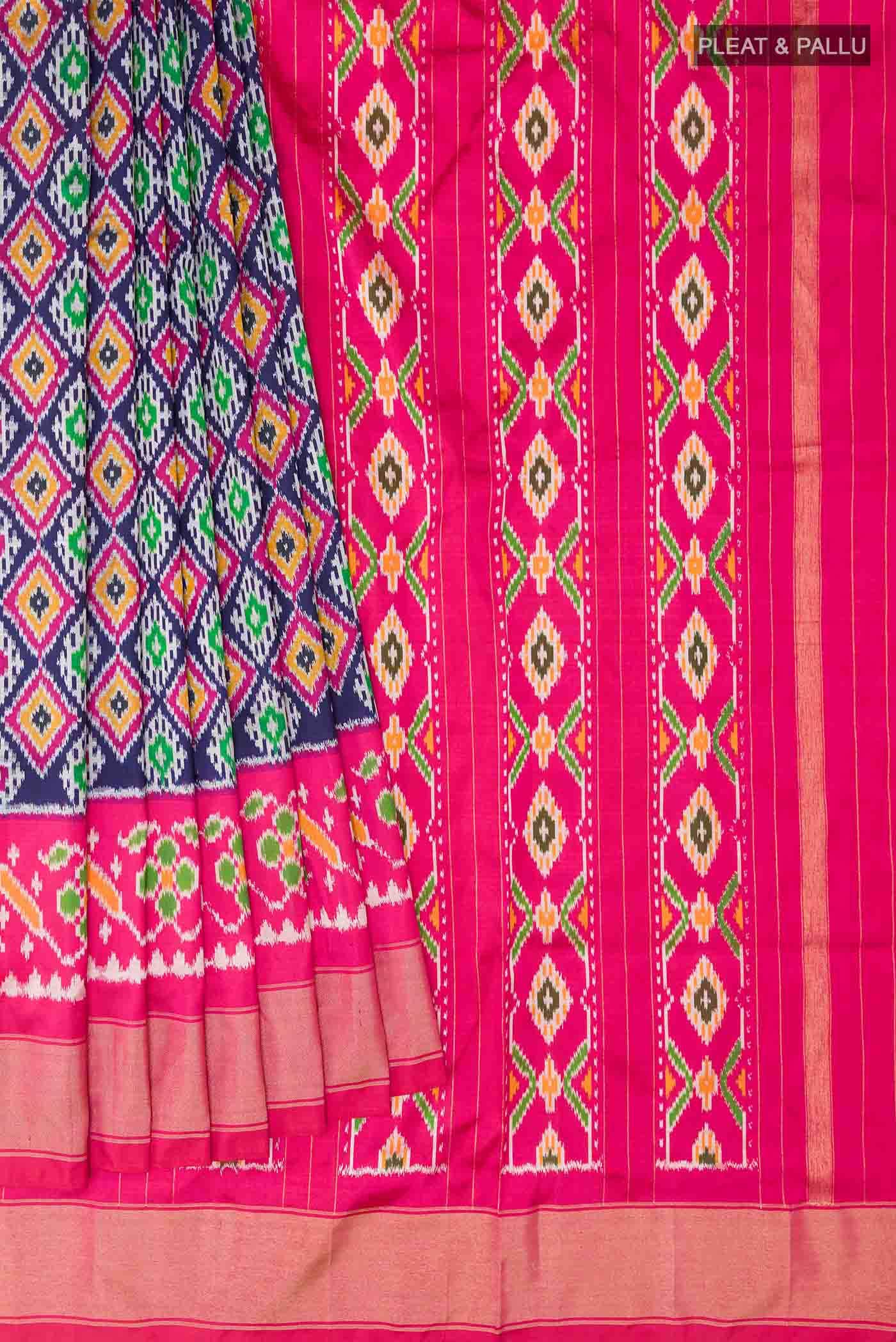 Blue Pochampally Silk Saree