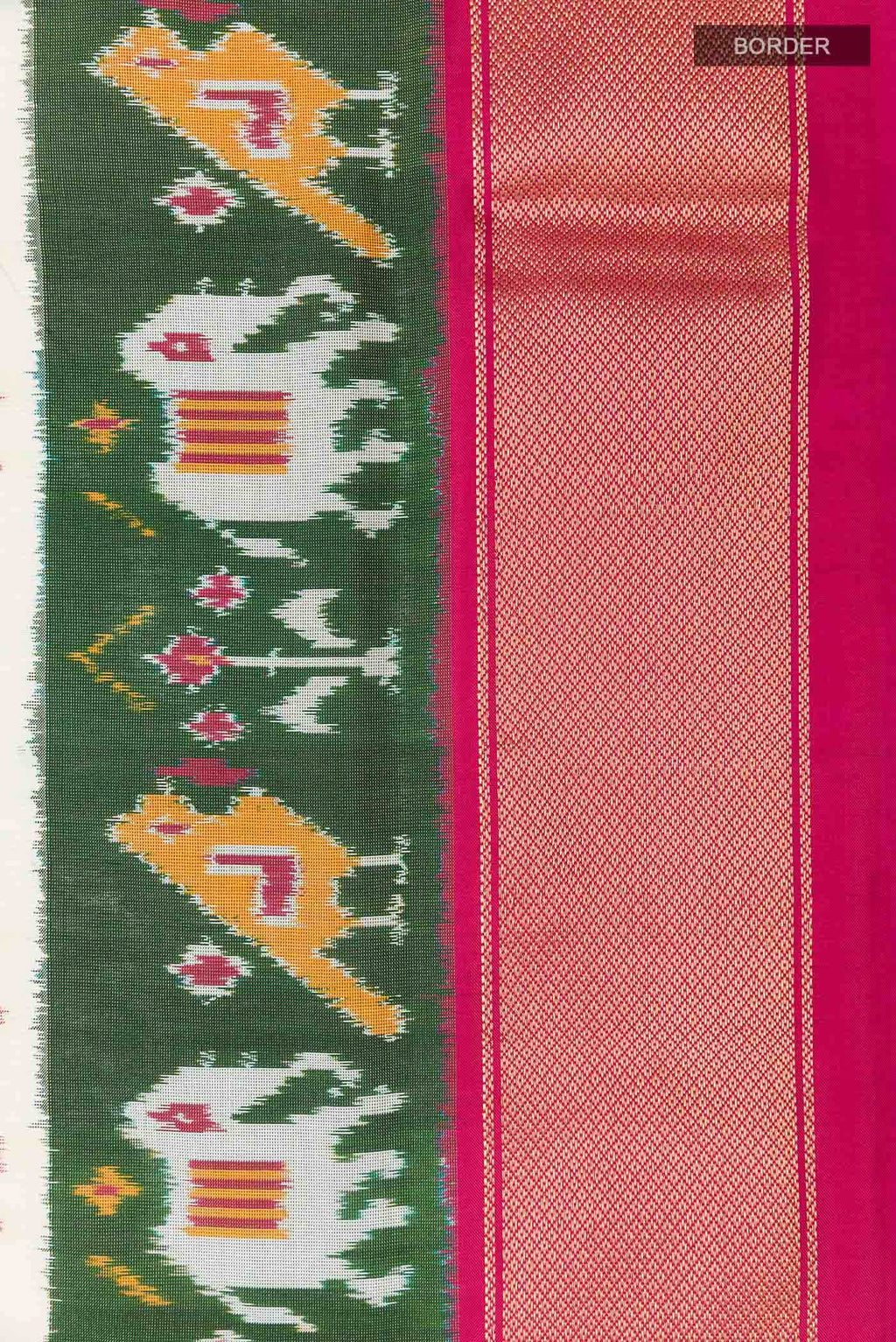 Off White Pochampally Silk Saree