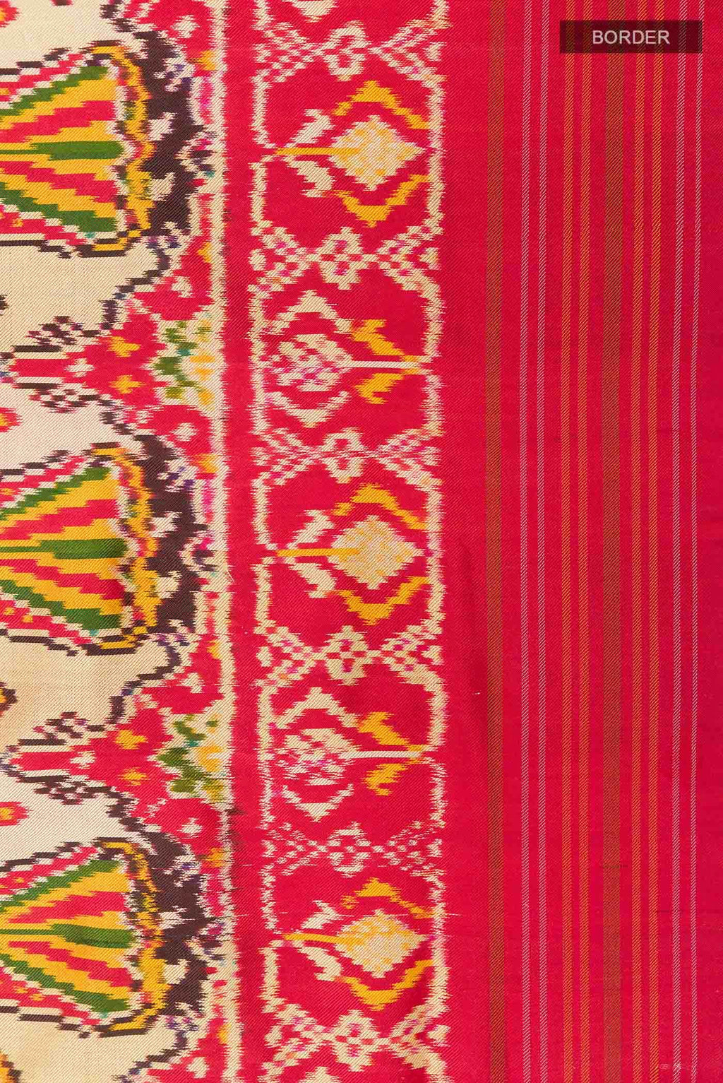 Beige Pochampally Silk Saree