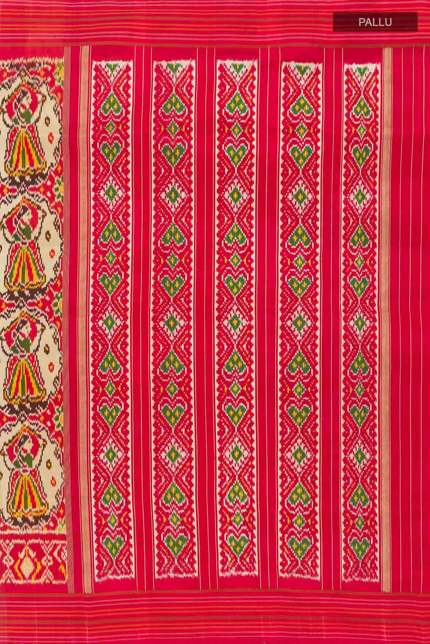 Beige Pochampally Silk Saree