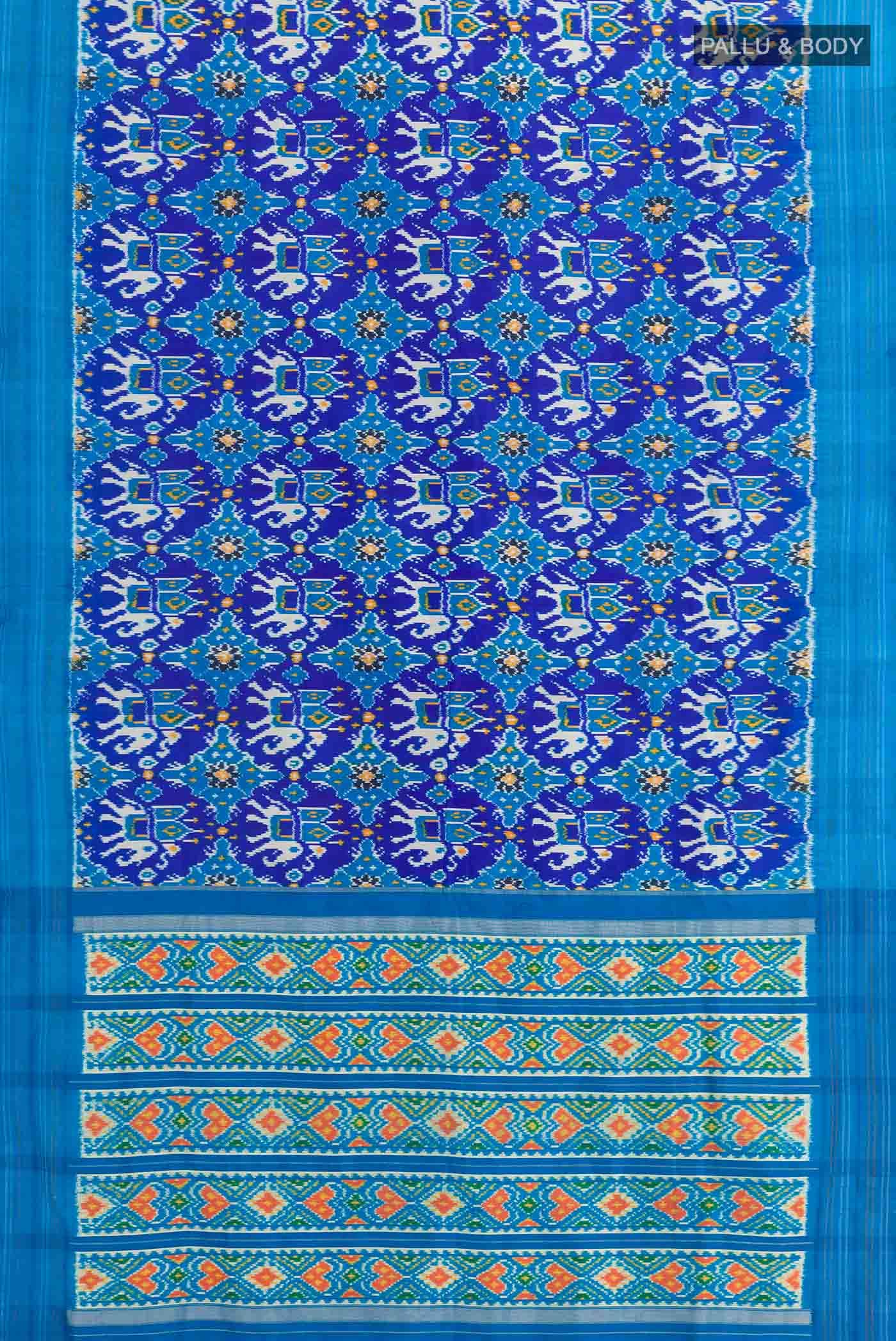 Dark Blue Pochampally Silk Saree