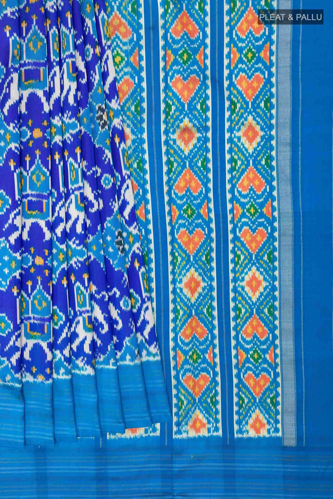 Dark Blue Pochampally Silk Saree