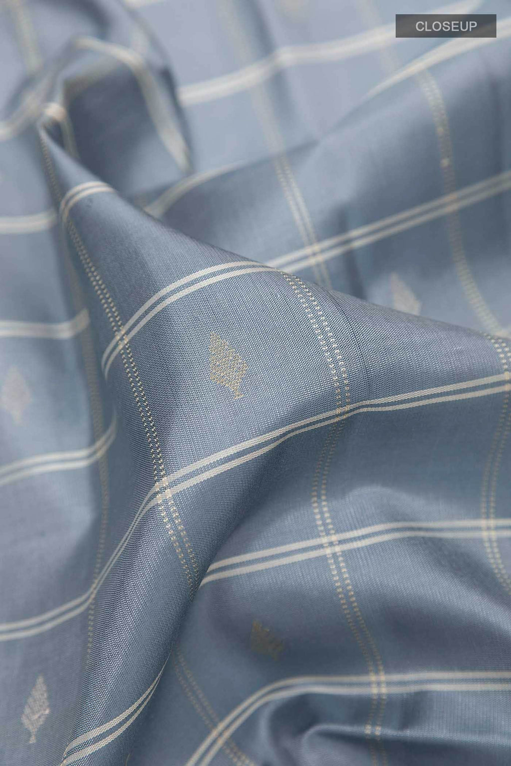 Blue Grey Soft Silk Saree