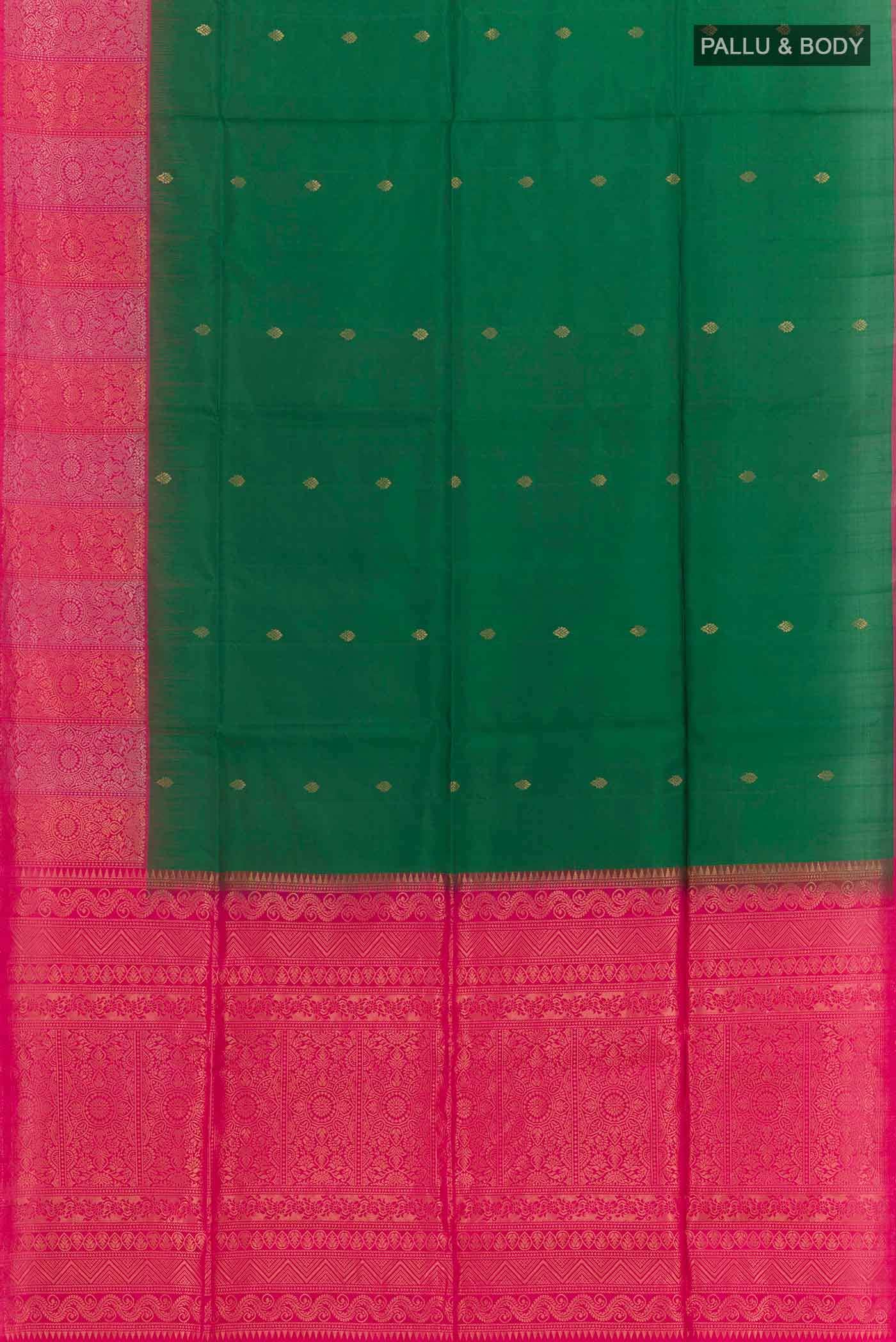 Bottle Green Soft Silk Saree