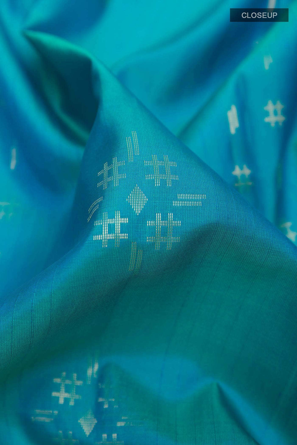Peacock Blue Soft Silk Saree