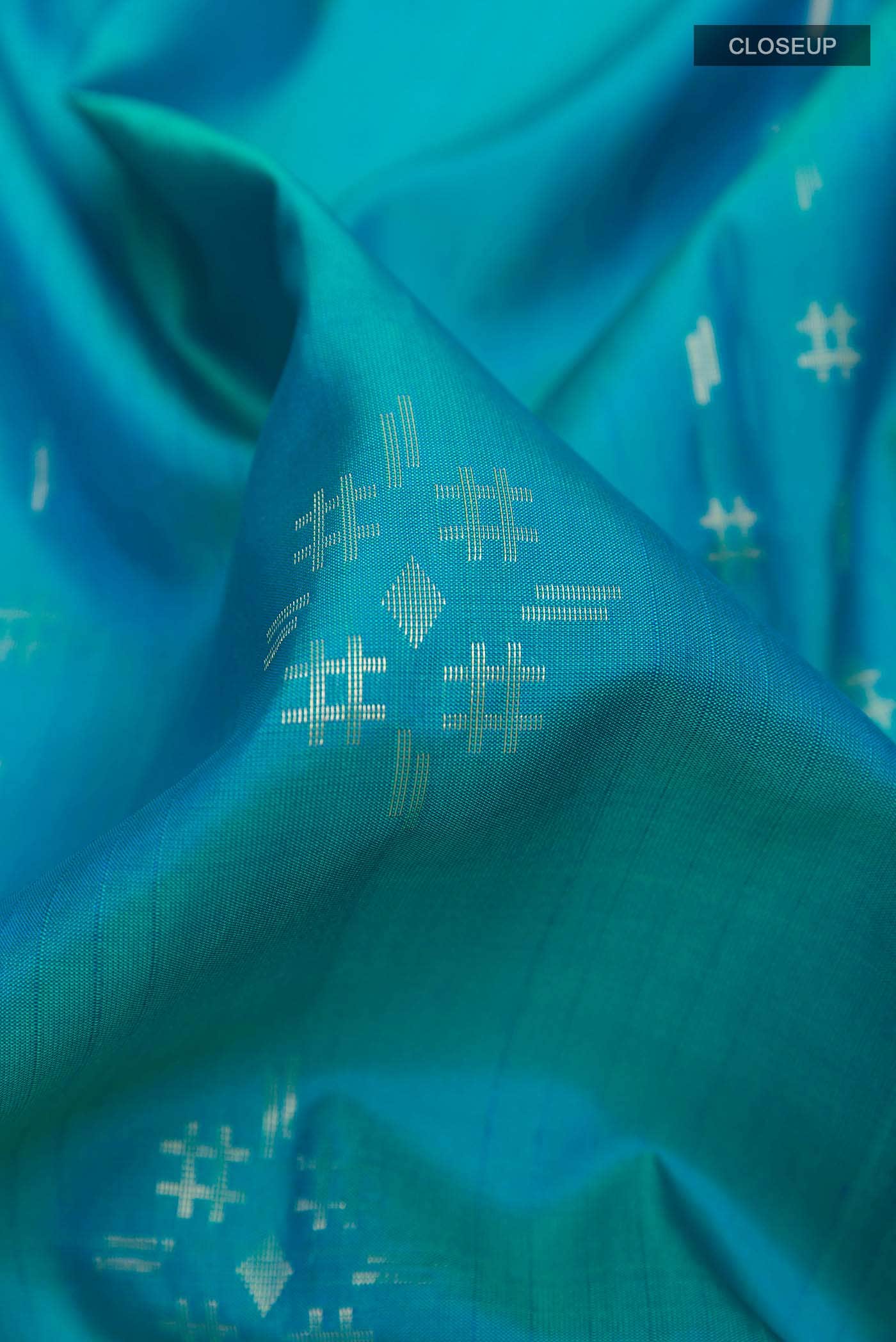 Peacock Blue Soft Silk Saree
