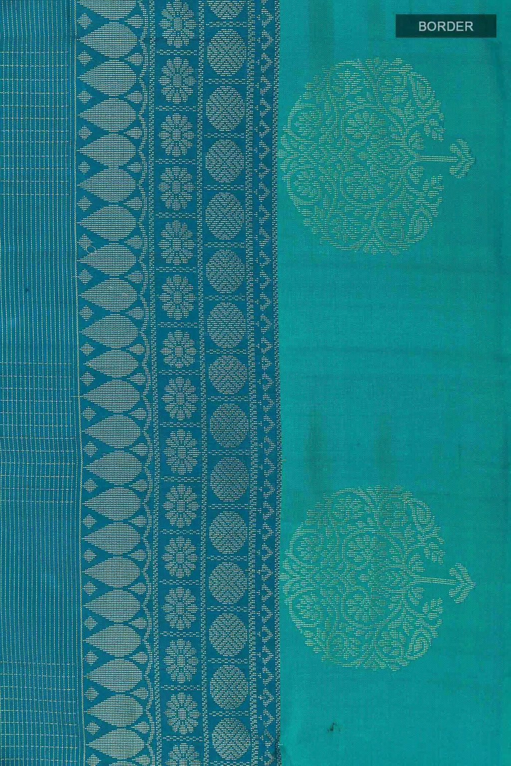 Peacock Blue Soft Silk Saree