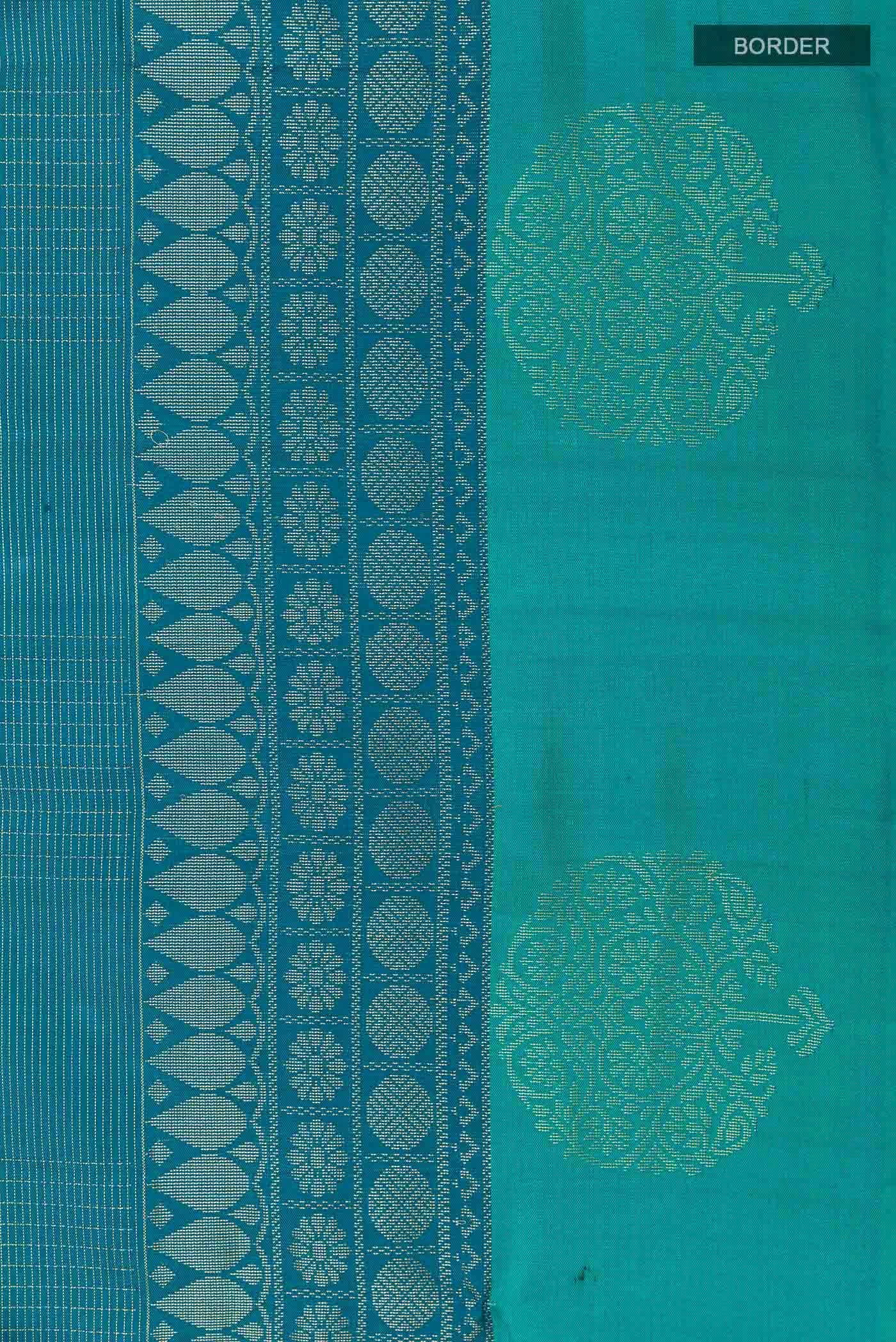 Peacock Blue Soft Silk Saree