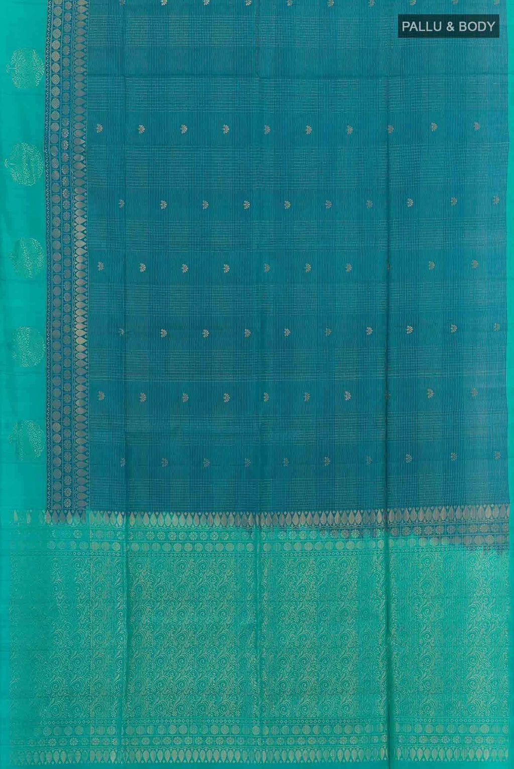 Peacock Blue Soft Silk Saree