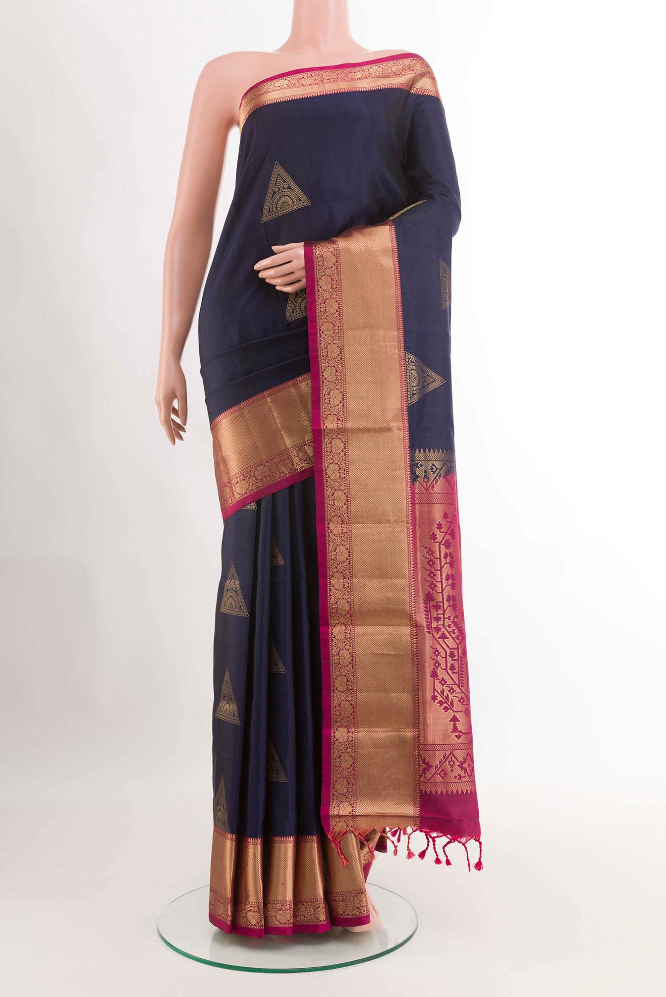 Navy Blue Soft Silk Saree