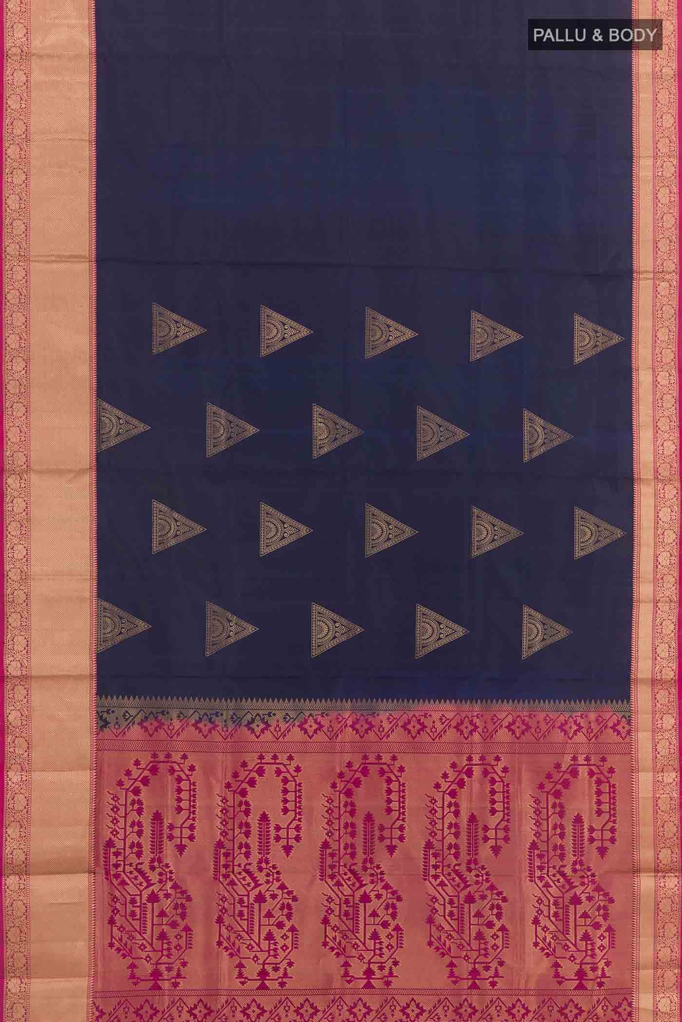 Navy Blue Soft Silk Saree