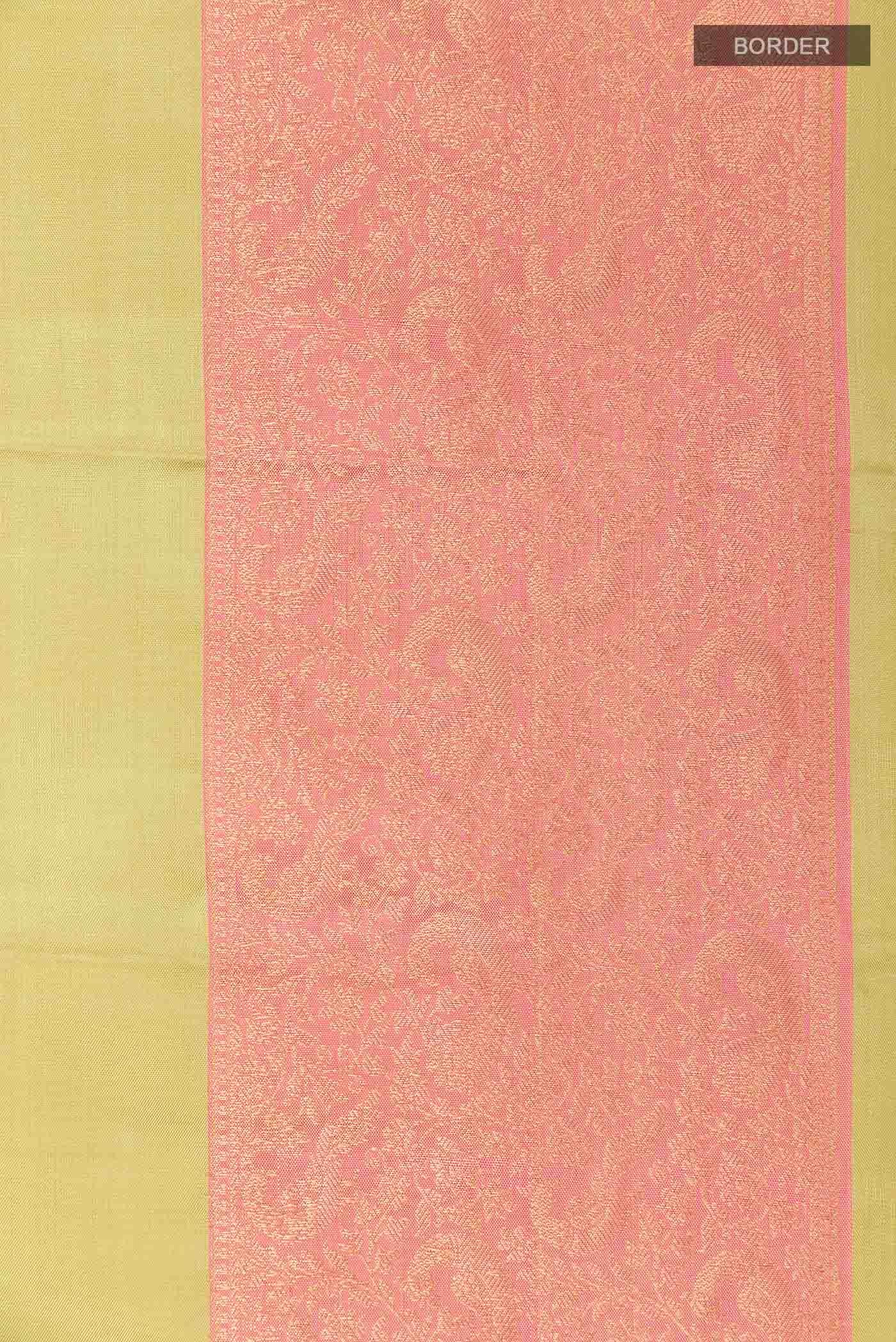 Lemon Yellow Soft Silk Saree