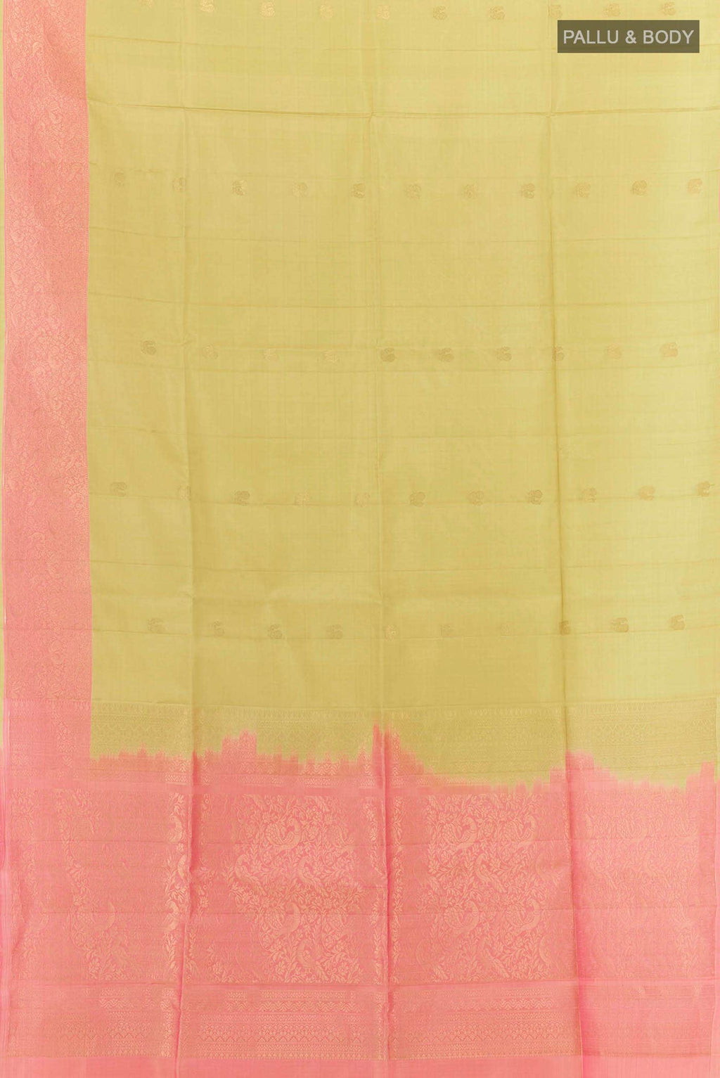 Lemon Yellow Soft Silk Saree