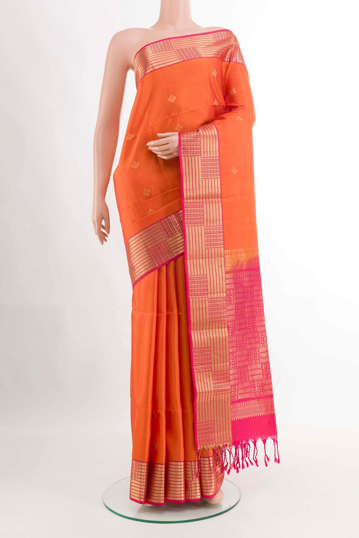 Orange Soft Silk Saree