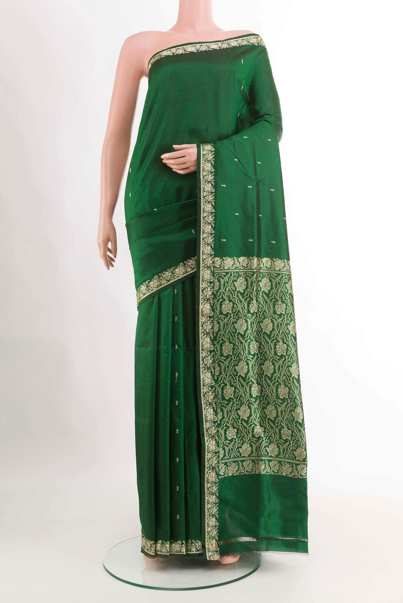 Green Banarasi Silk Saree