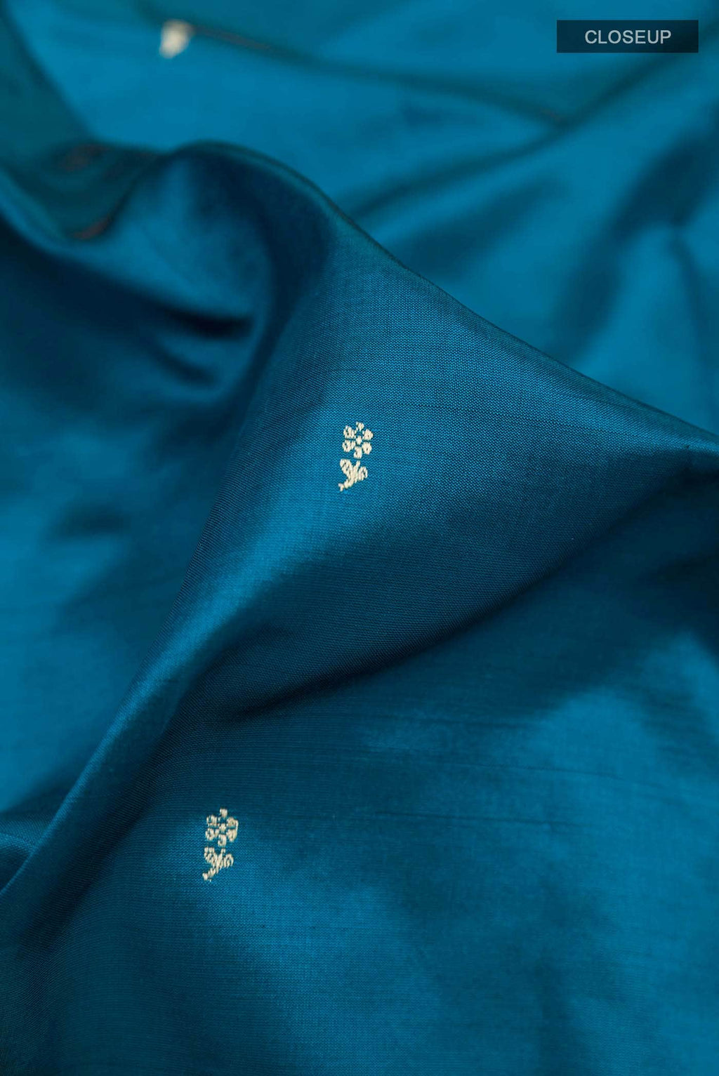 Peacock Blue Banarasi Silk Saree