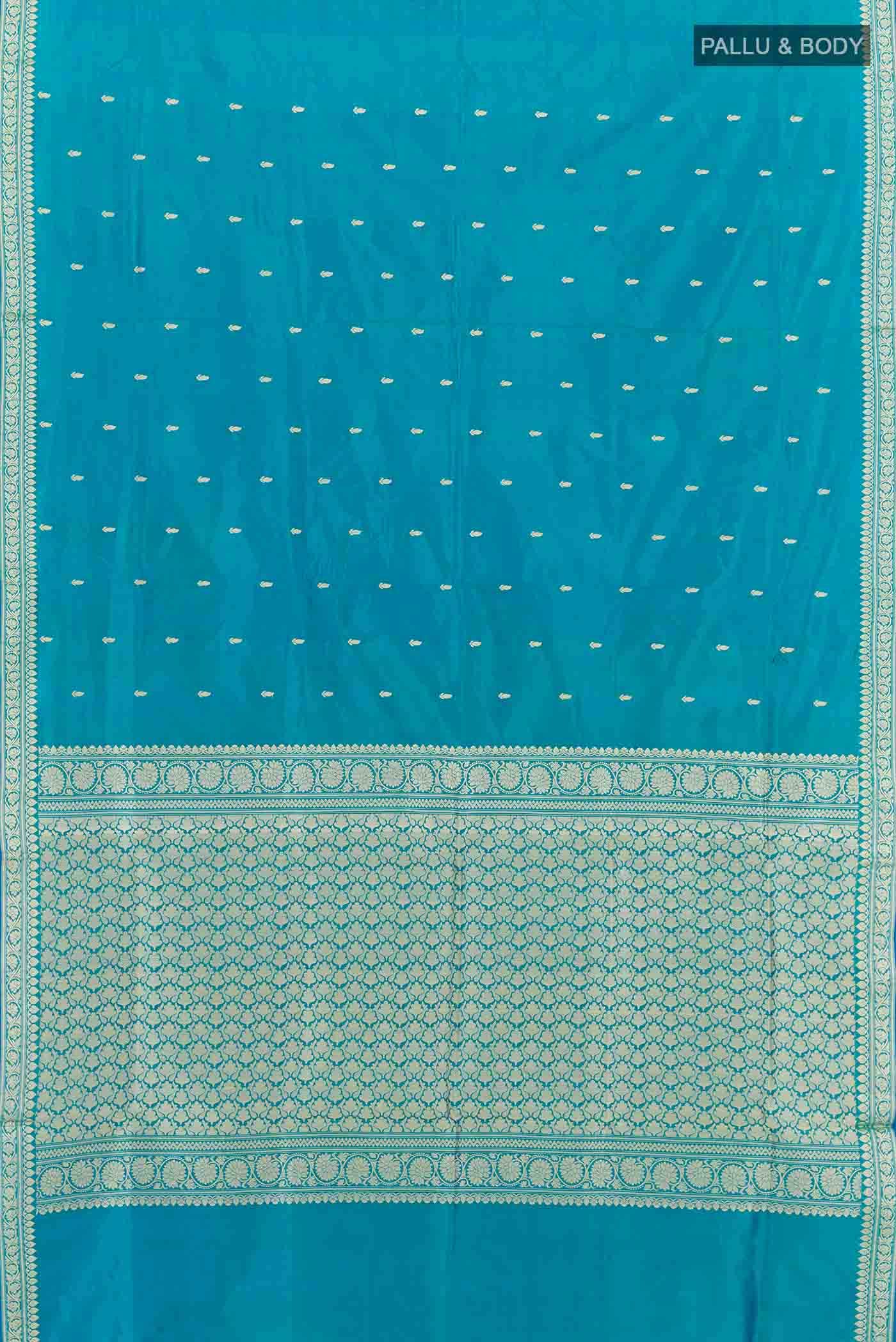 Blue Banarasi Katan Silk Saree