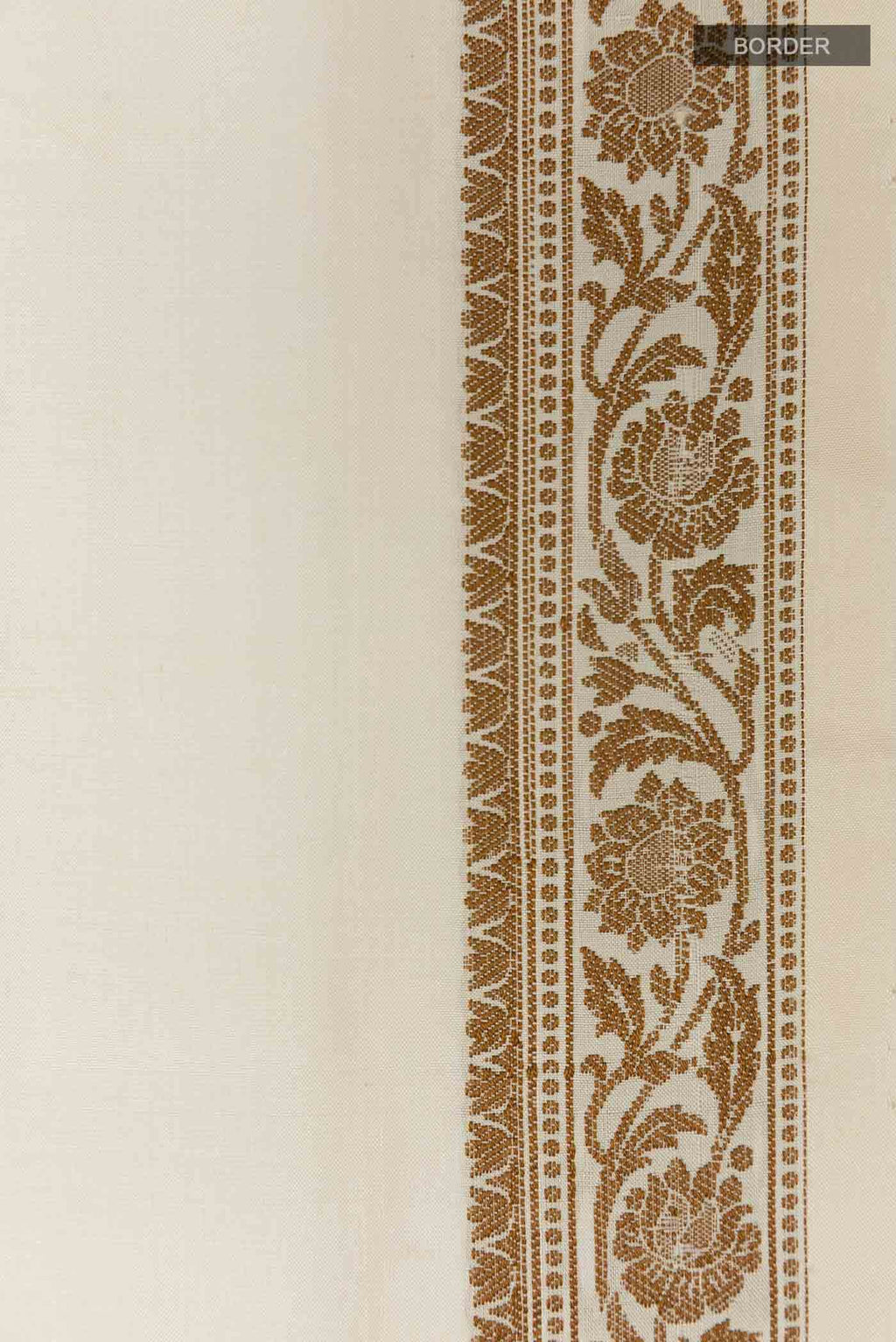 Off White Banarasi Silk Saree